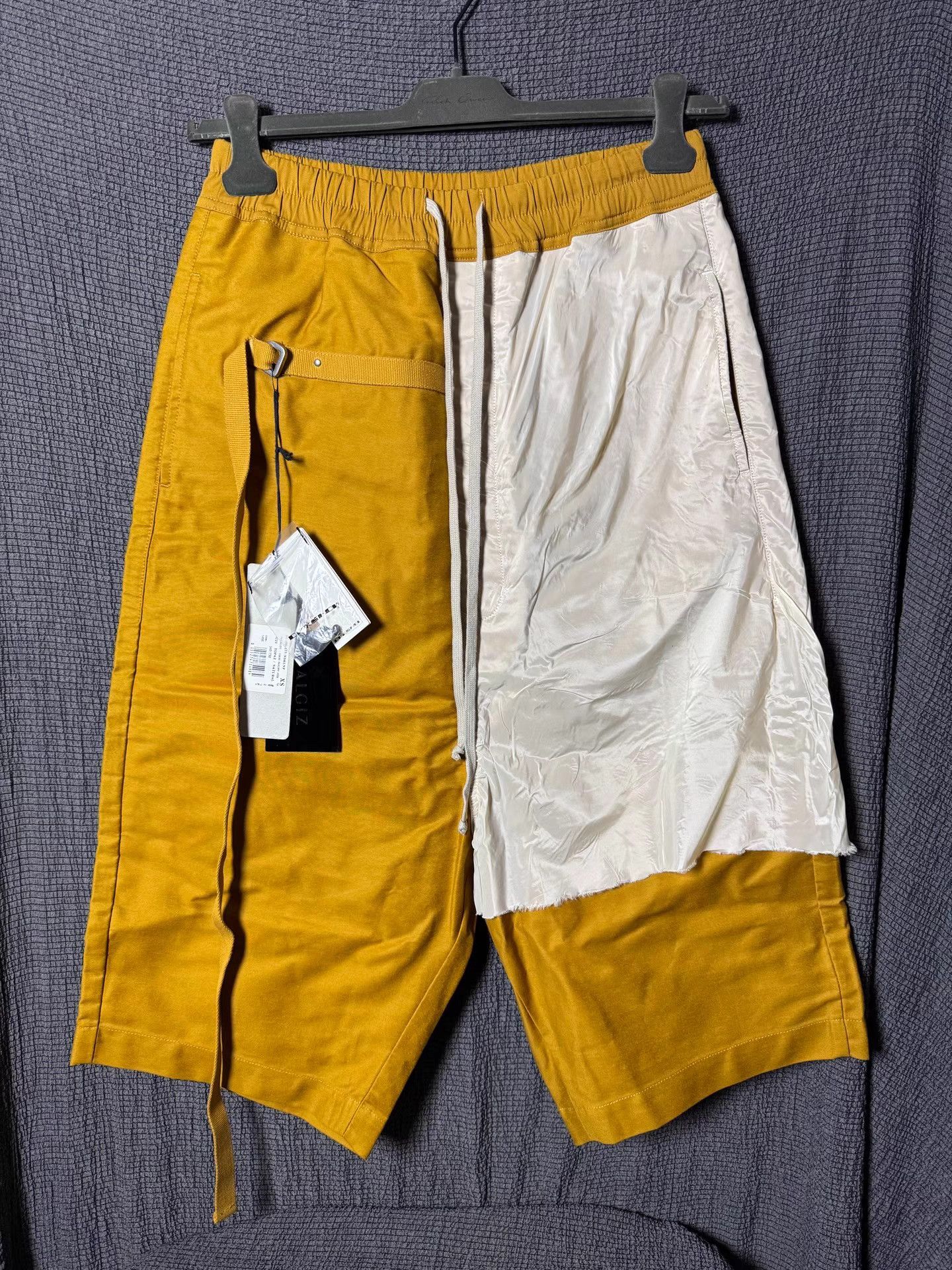 Rick Owens Rick Owens 19SS ginger yellow strap paneled shorts Size US 29 - 2 Thumbnail