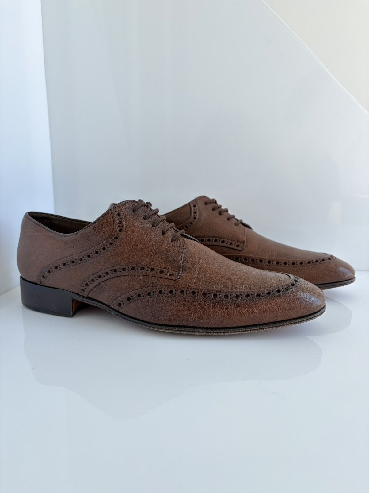 Valentino Valentino Garavani Leather Derby Wingtip Formal Casual Shoes Size US 10 / EU 43 - 1 Thumbnail