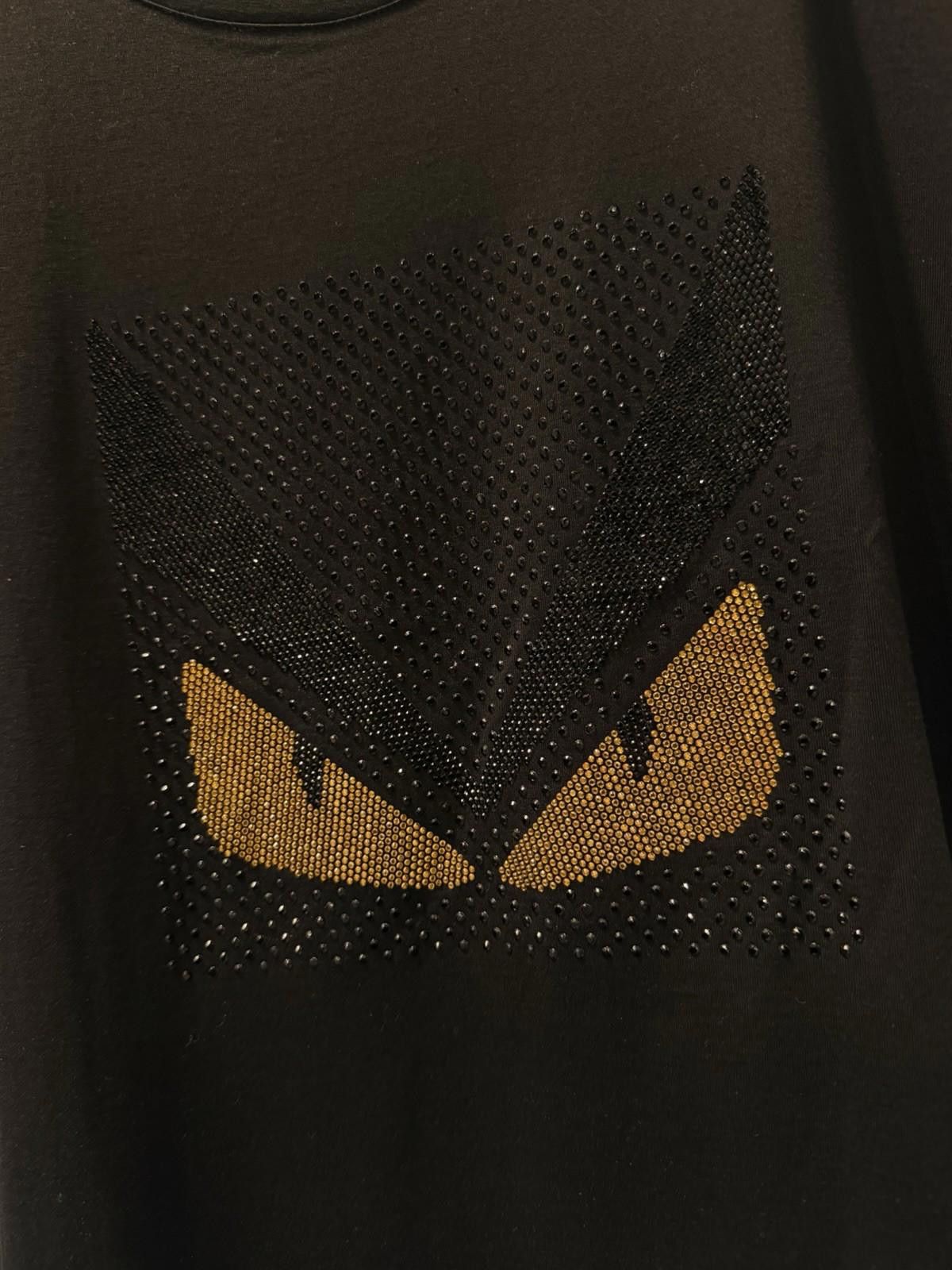 Fendi FENDI Men's Size- (58) Cotton Black Yellow Eyes T-Shirt $700 Size US XL / EU 56 / 4 - 2 Thumbnail
