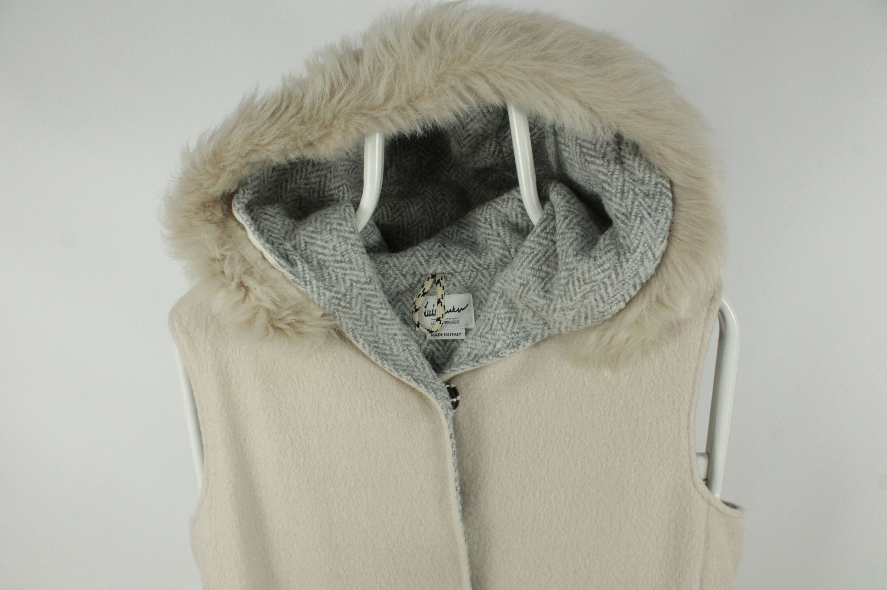 Other Luis Trenker Mohair Wool Hood Fur Sleeveless Coat Size M / US 6-8 / IT 42-44 - 2 Thumbnail