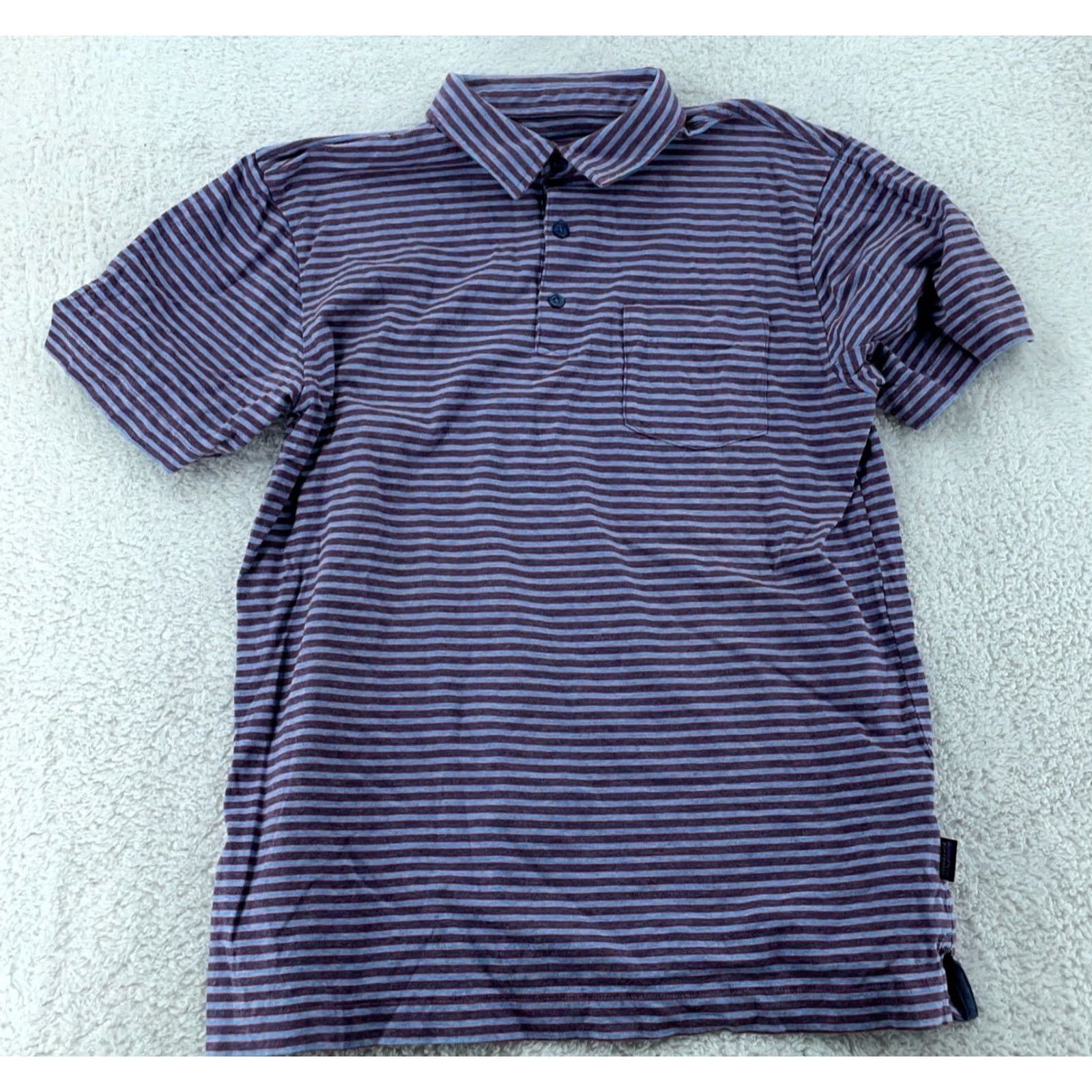 Patagonia Patagonia Polo Shirt Mens S Blue Red Striped Short Sleeve Collared Shirt Polo Knit 100% Cotton Casual Outdoor M Machine Washable Size US S / EU 44-46 / 1 - 2 Thumbnail