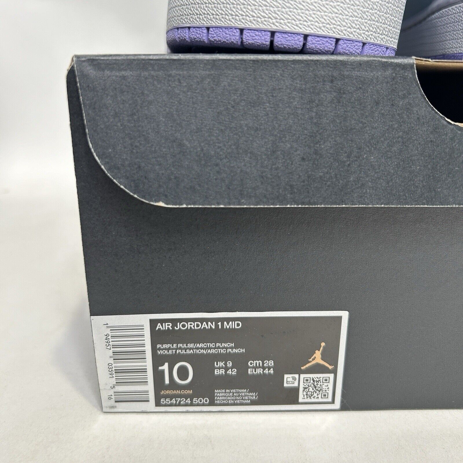 Nike Nike Air Jordan 1 Retro Mid “Purple Pulse/Arctic Punch" 2024 Size US 10 / EU 43 - 5 Thumbnail
