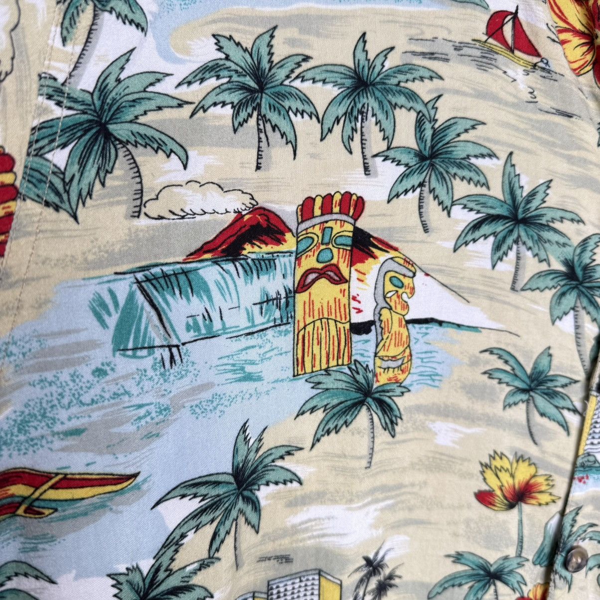 Other Vintage 90s Hawaiian Button Up Shirt Men’s XL Hula Tiki Size US XL / EU 56 / 4 - 4 Thumbnail