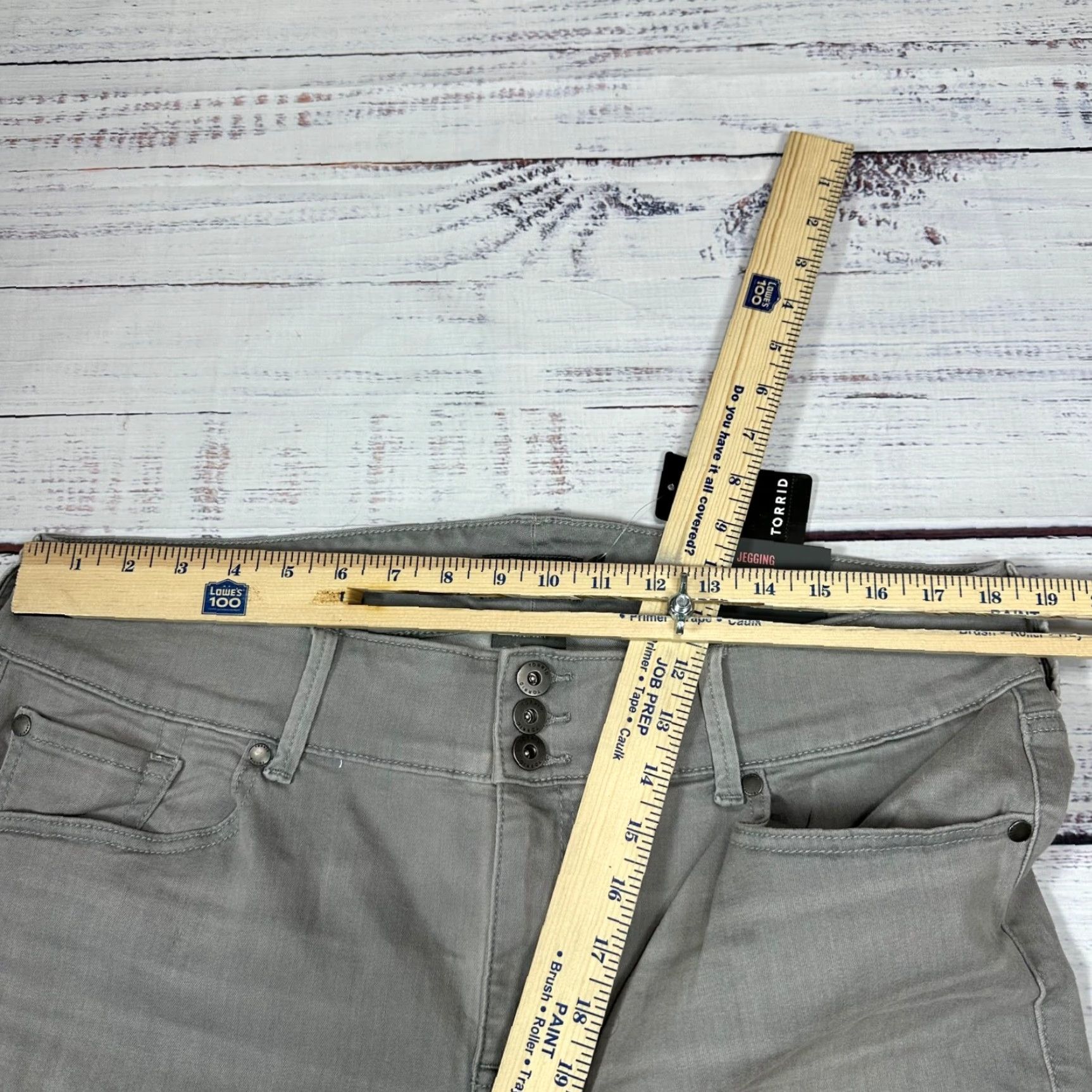 Torrid Torrid Jeans Skinny Plus 20R Gray Women High Rise Distressed Super Soft Jegging Shirt? Size 42" / US 20 - 5 Thumbnail