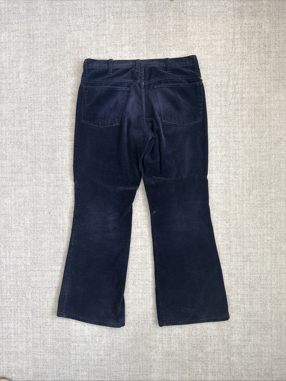 Farah Vintage 1970s Farah Corduroy Indigo Bell Bottoms Size US 30 / EU 46 - 2 Thumbnail