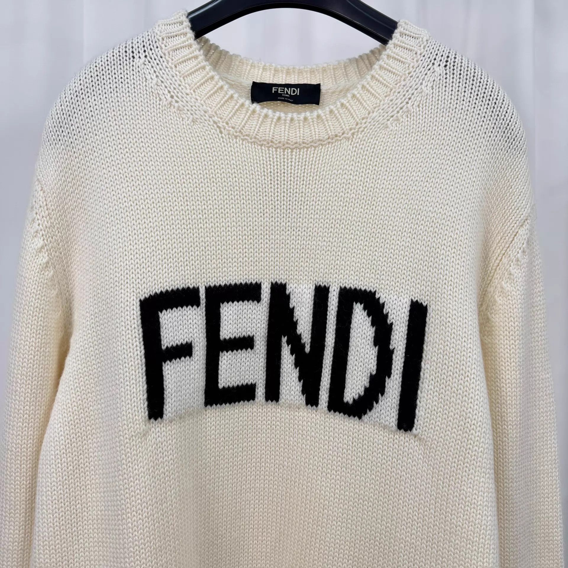 Fendi Fendi Embroidered Logo Wool Knit Sweater 56 New Size US XL / EU 56 / 4 - 3 Thumbnail