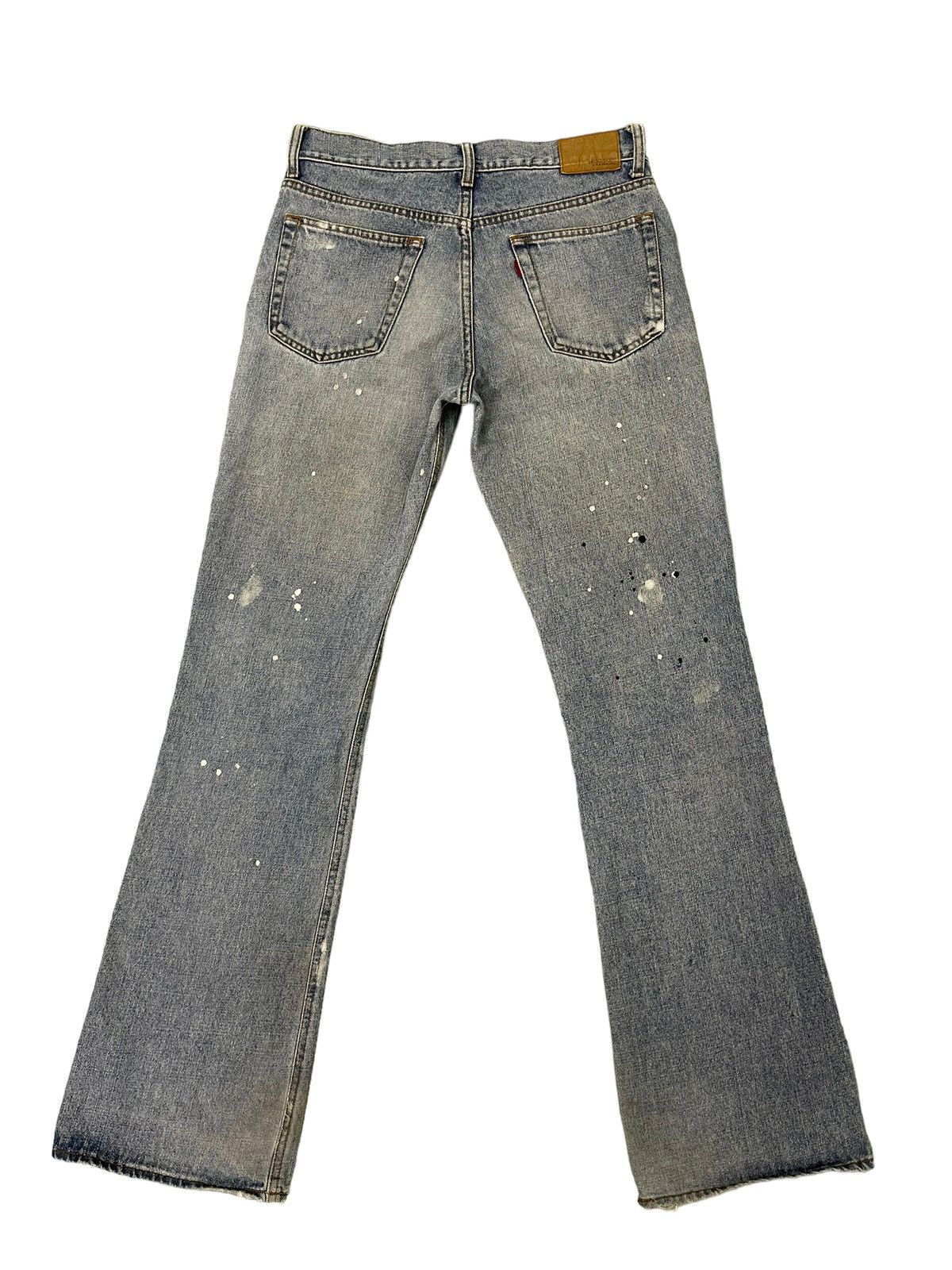 Japanese Brand Flare Jeans Vtg Bobson Distress Painted Boot Cut 6🟦5 Size US 31 - 11 Thumbnail