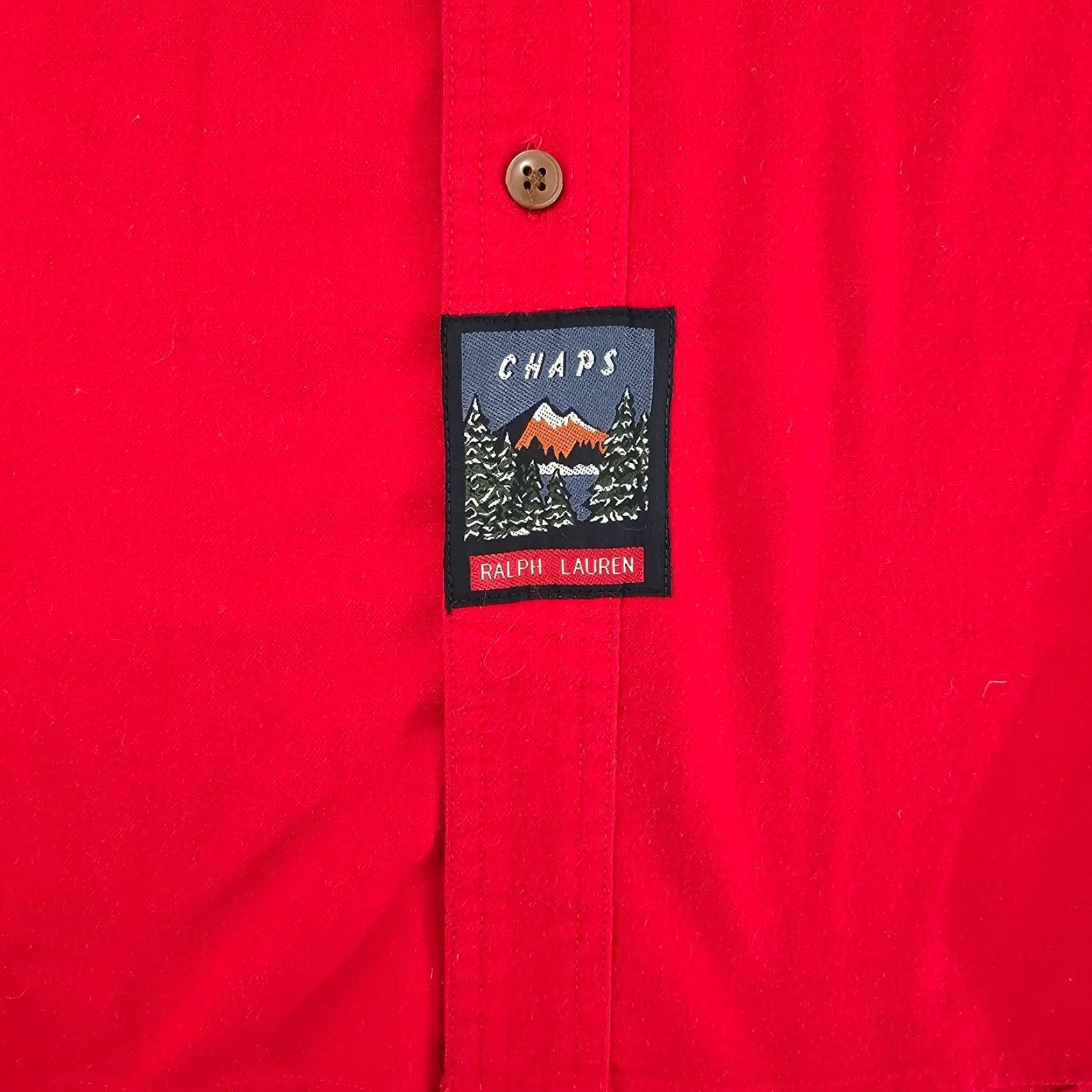 Ralph Lauren VINTAGE Chaps Ralph Lauren Shirt Mens L Red Flannel Cotton RL Heavy Knit Size US L / EU 52-54 / 3 - 6 Thumbnail
