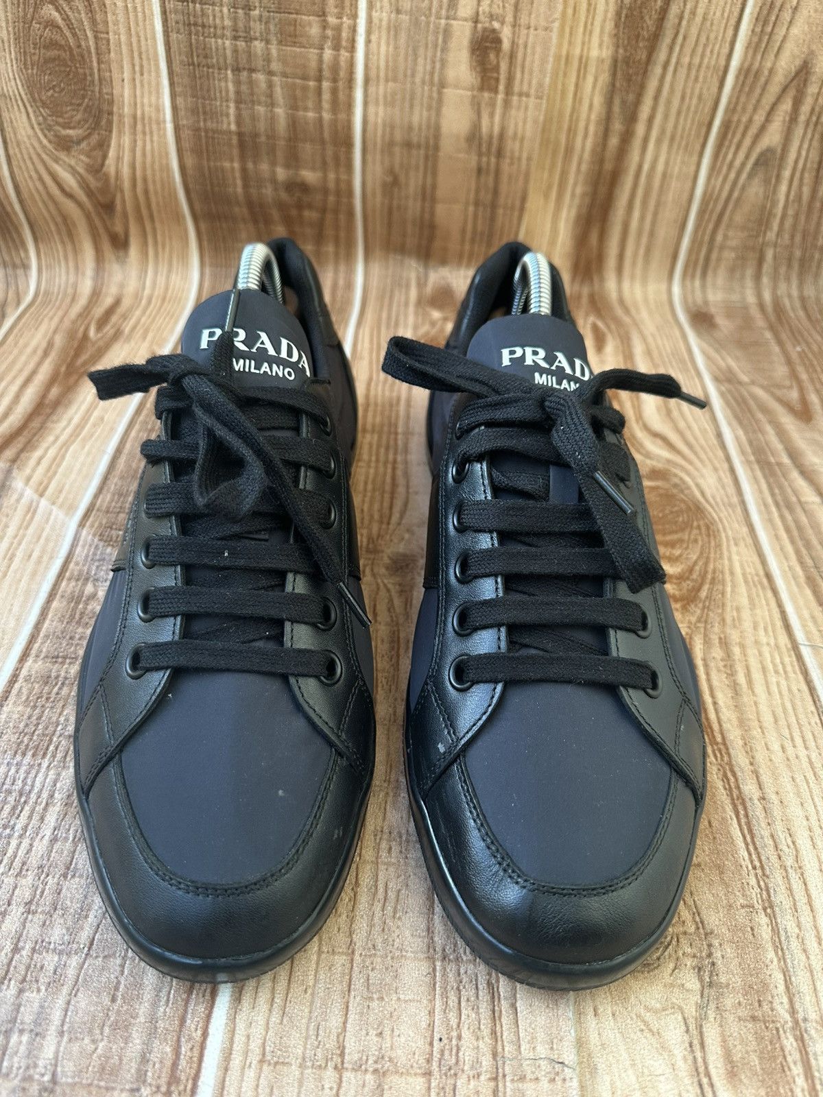 Prada Prada Men’s Nylon-Spazzolato Leather Sneaker Lowtops Size US 10 / EU 43 - 1 Thumbnail