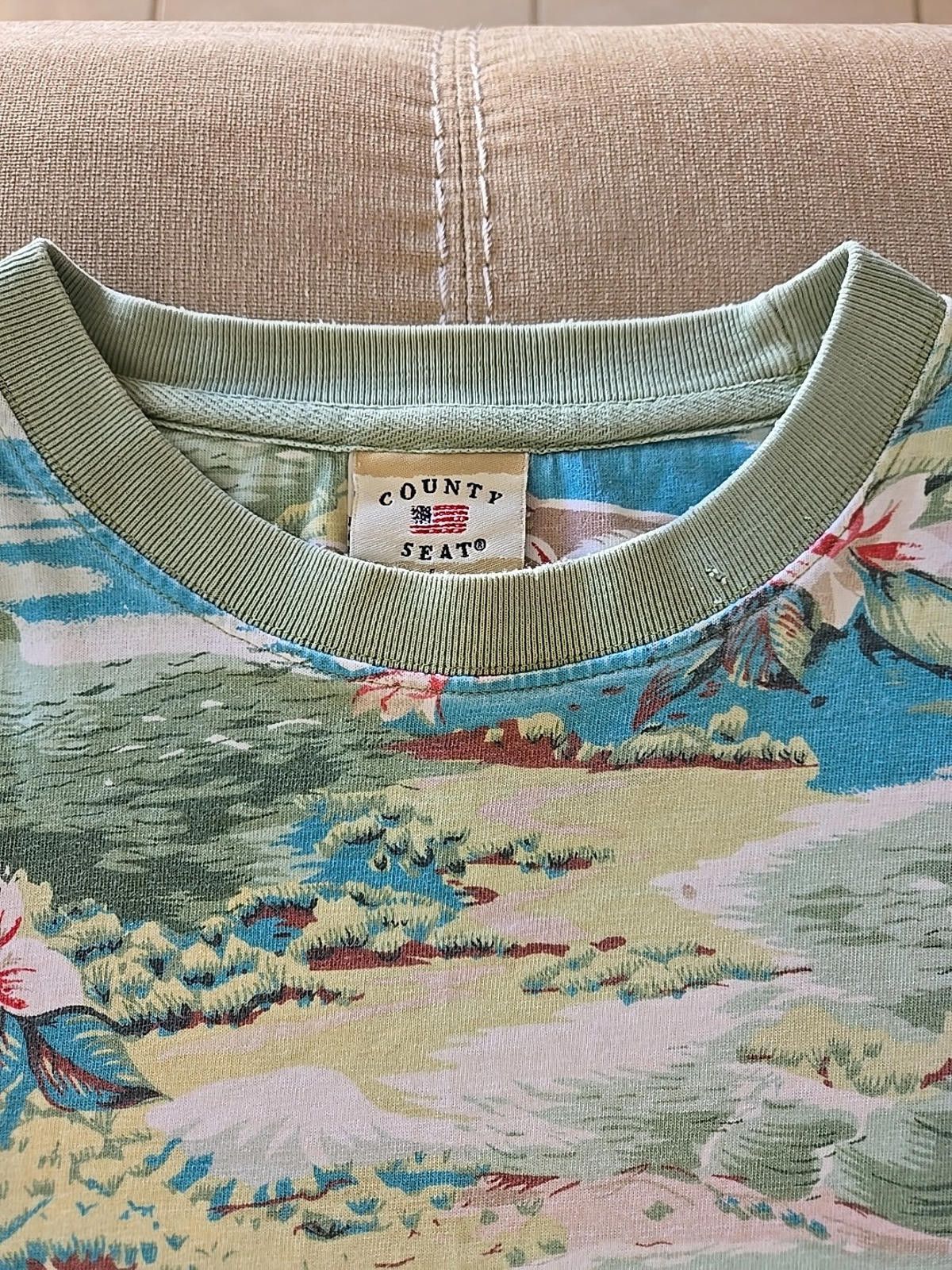 Other Vintage Shirt County Seat Aloha Hawaiian Style Tee Rare Find Size US L / EU 52-54 / 3 - 4 Thumbnail