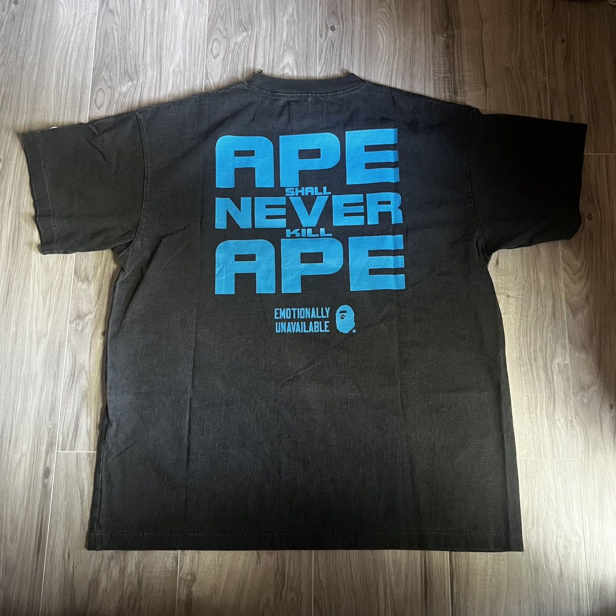 Bape Bape x Emotionally Unavailable charcoal tee Size US L / EU 52-54 / 3 - 2 Thumbnail