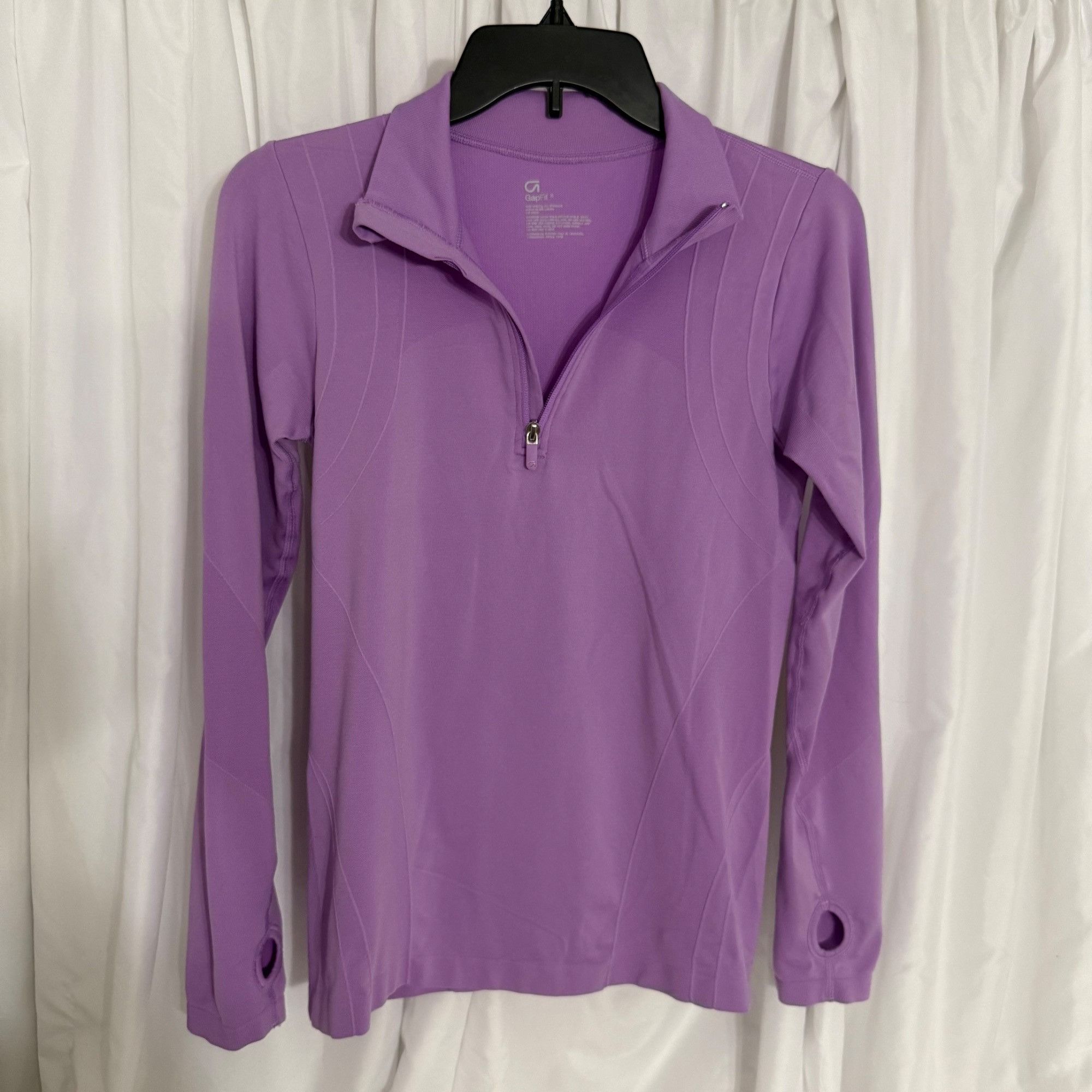 Other GapFit Lavender 1/4 Zip Pullover With Thumbholes Womens Smal Size S / US 4 / IT 40 - 4 Thumbnail