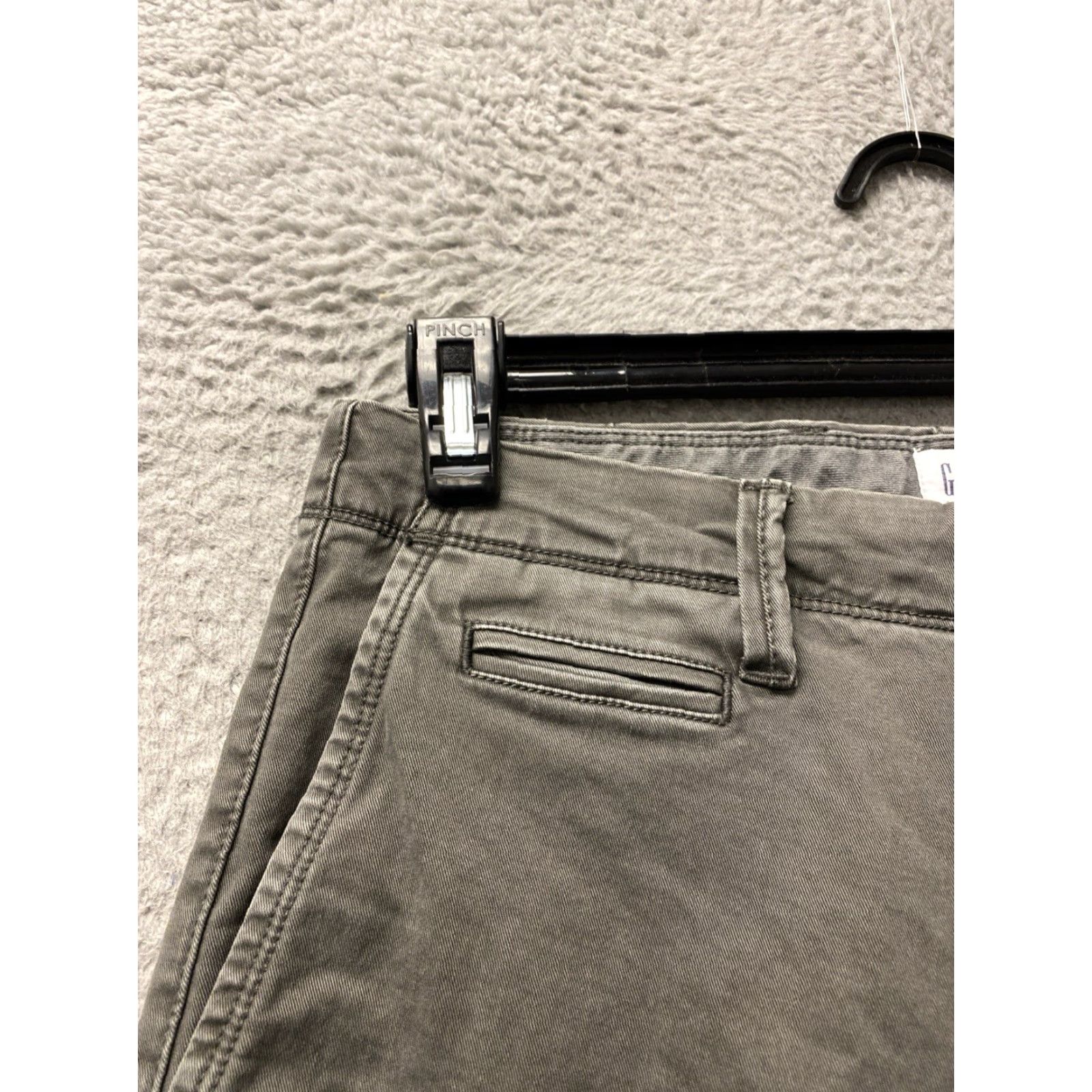 Gap GAP Pants Men Slim Chino 30x32 Gray Stretch Straight Leg Casual Workwear 5-Pocket City Preppy Modern Mens Size US 30 / EU 46 - 3 Thumbnail