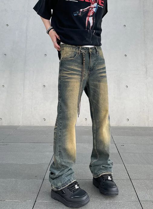 Japanese Brand × Jean Vintage Jeans Men Japanese y2k Baggy Wide Leg Size US 30 / EU 46 - 2 Thumbnail