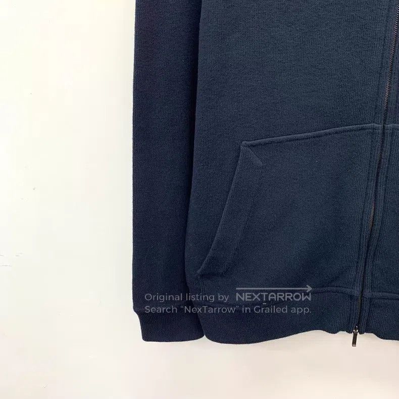 Loro Piana Loro Piana Navy blue logo embroidered cotton hooded drawst Size US M / EU 48-50 / 2 - 4 Thumbnail