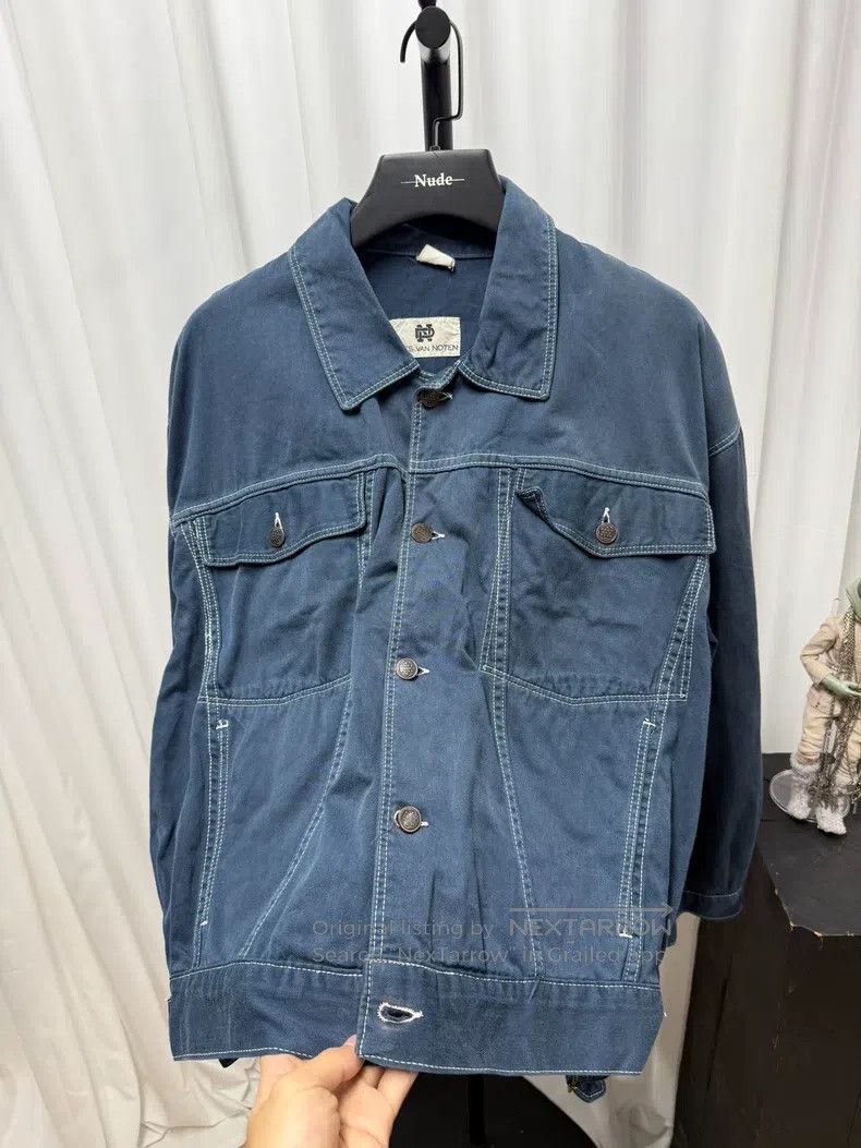Dries Van Noten DRIES VAN NOTEN Loose canvas jacket with topstitching Size US M / EU 48-50 / 2 - 7 Thumbnail