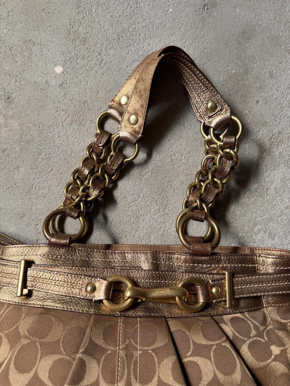Coach Coach Signature Hampton Clip Shoulder Brown/Gold Size ONE SIZE - 3 Thumbnail