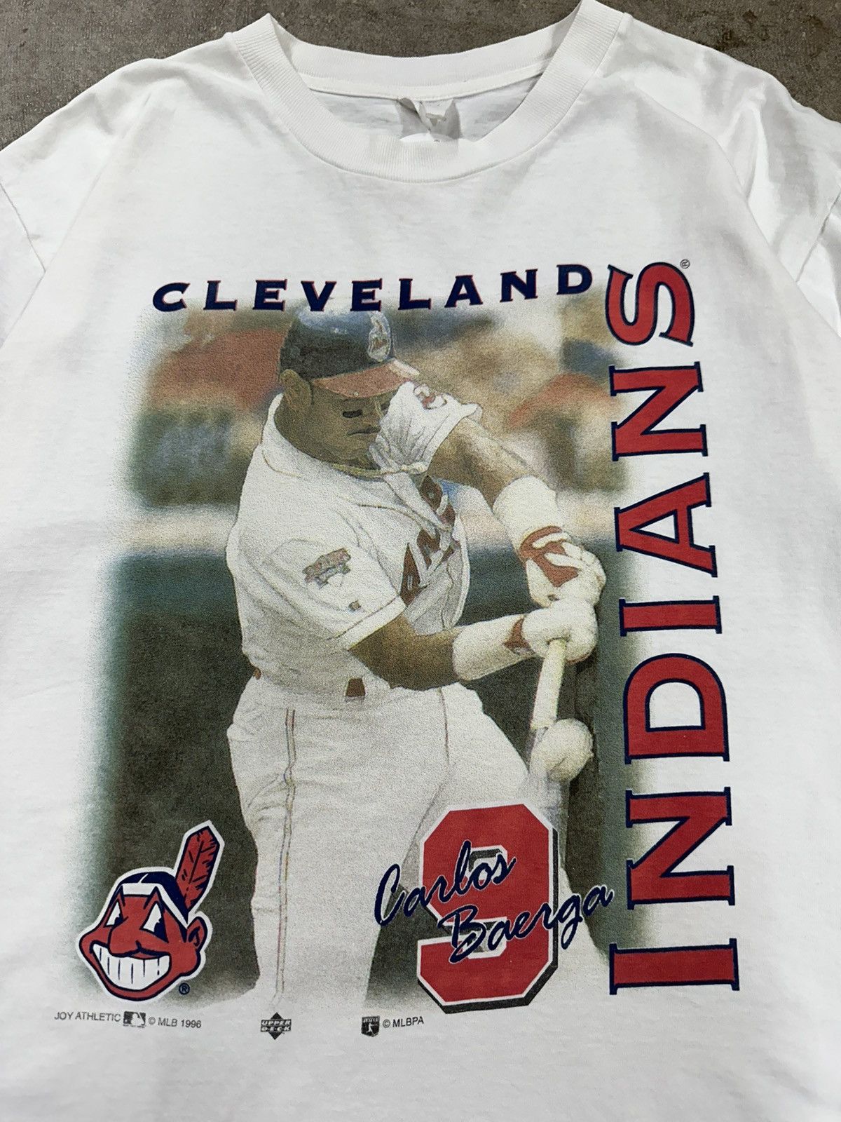 MLB Vintage 90s Carlos Baerga Cleveland Indians Player T-Shirt Size US L / EU 52-54 / 3 - 4 Thumbnail
