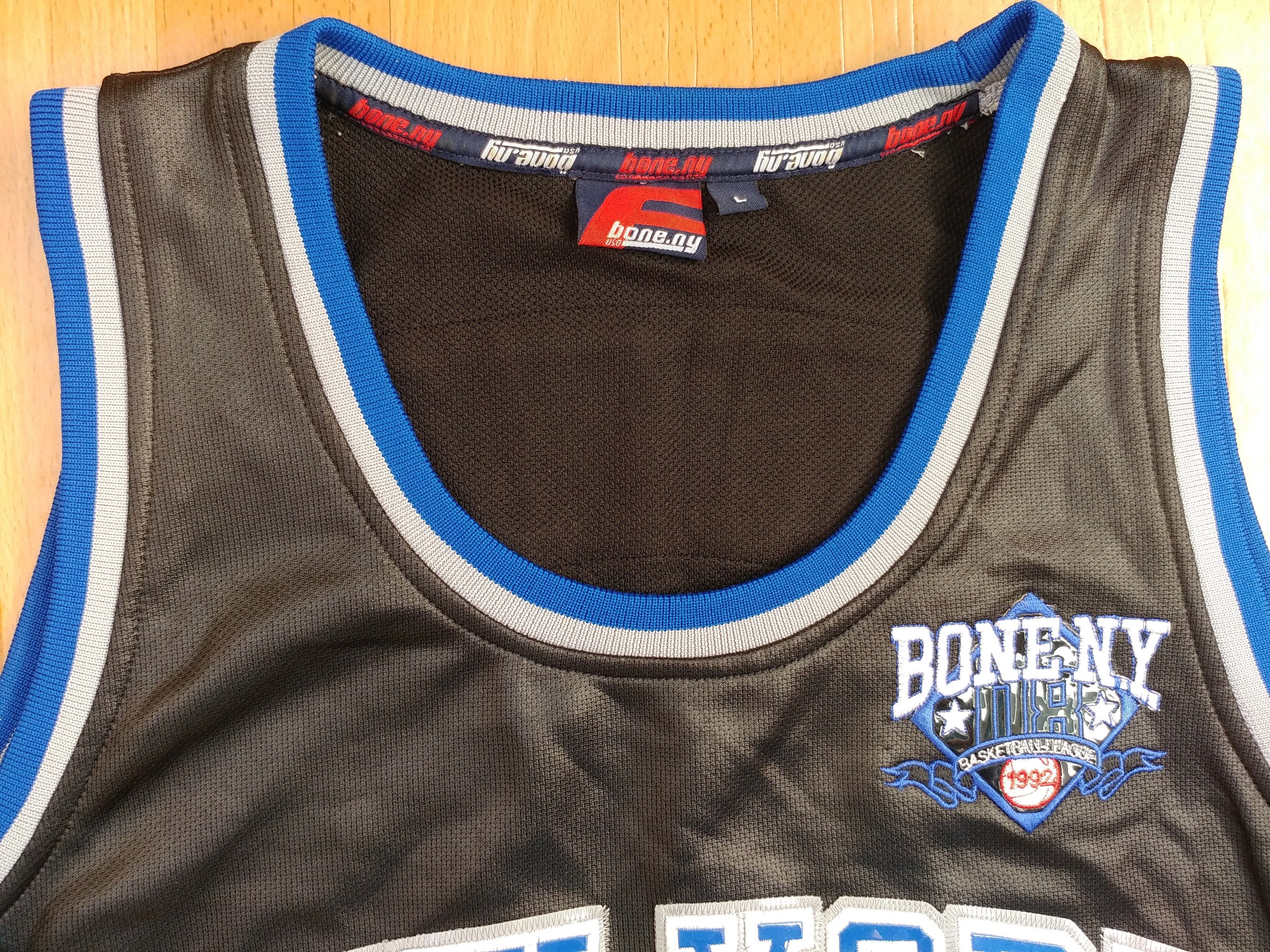 Vintage New York jersey, vintage Bone NY t-shirt, NYC basketball L Size US L / EU 52-54 / 3 - 8 Thumbnail