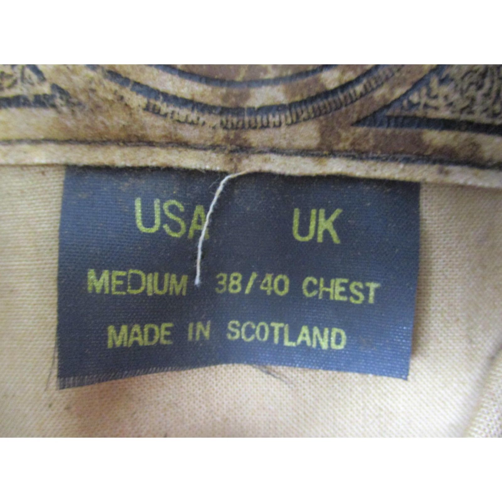 Vintage Lewis Creek Vest Mens Medium Brown Waxed Cotton Shooting Hunting Made Scotland Size US M / EU 48-50 / 2 - 3 Thumbnail