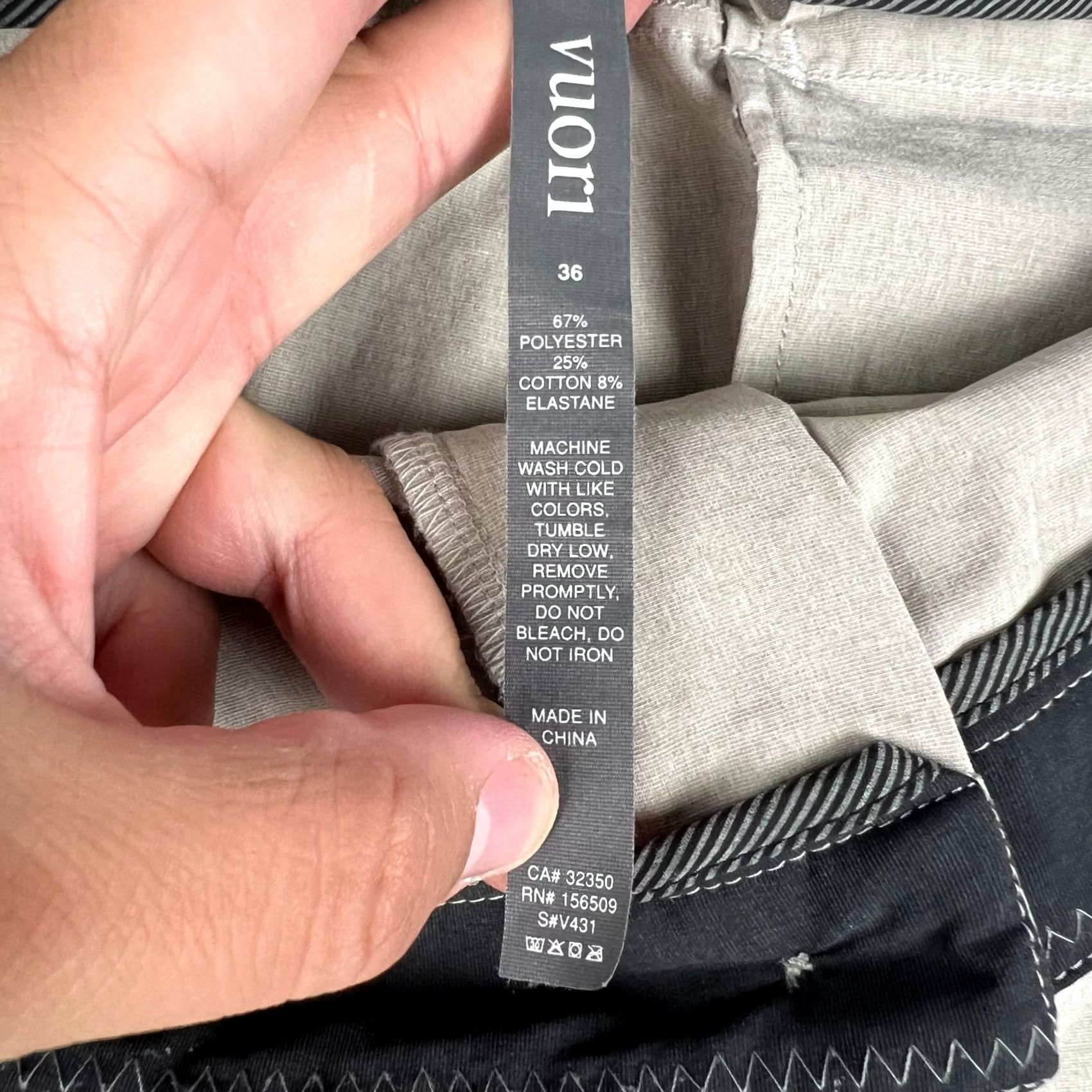 Vuori Vuori Aim Pants Mens 36x28 Beige Tech Chino Stretch Performance Commuter Size US 36 / EU 52 - 3 Thumbnail
