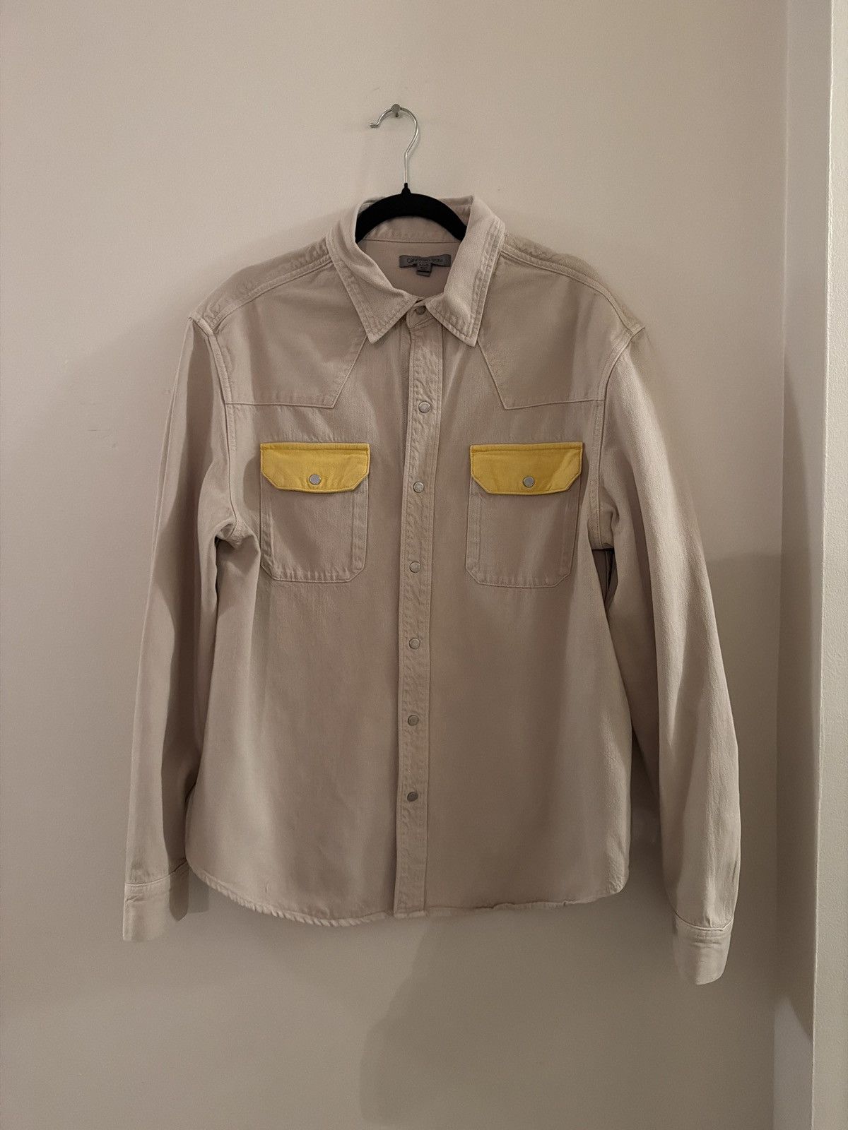 Calvin Klein Calvin Klein Raf Simons western shirt beige/yellow Size US XL / EU 56 / 4 - 1 Thumbnail