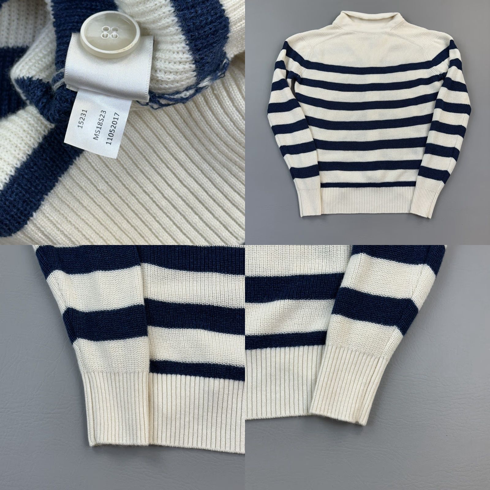 Peter Millar VINTAGE Peter Millar Sweater Mens Large Striped Crown Cool Wool Linen Merino Cardigan Size US L / EU 52-54 / 3 - 8 Thumbnail