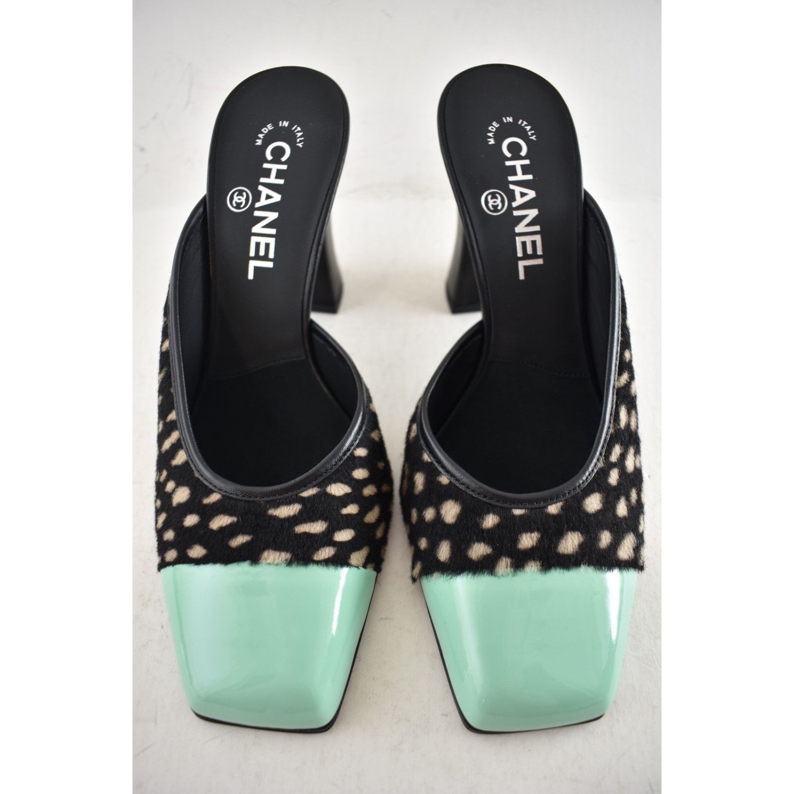 Chanel Chanel Pony Fur Square Toe Block Heel Mule 36 Size US 6 / IT 36 - 10 Thumbnail