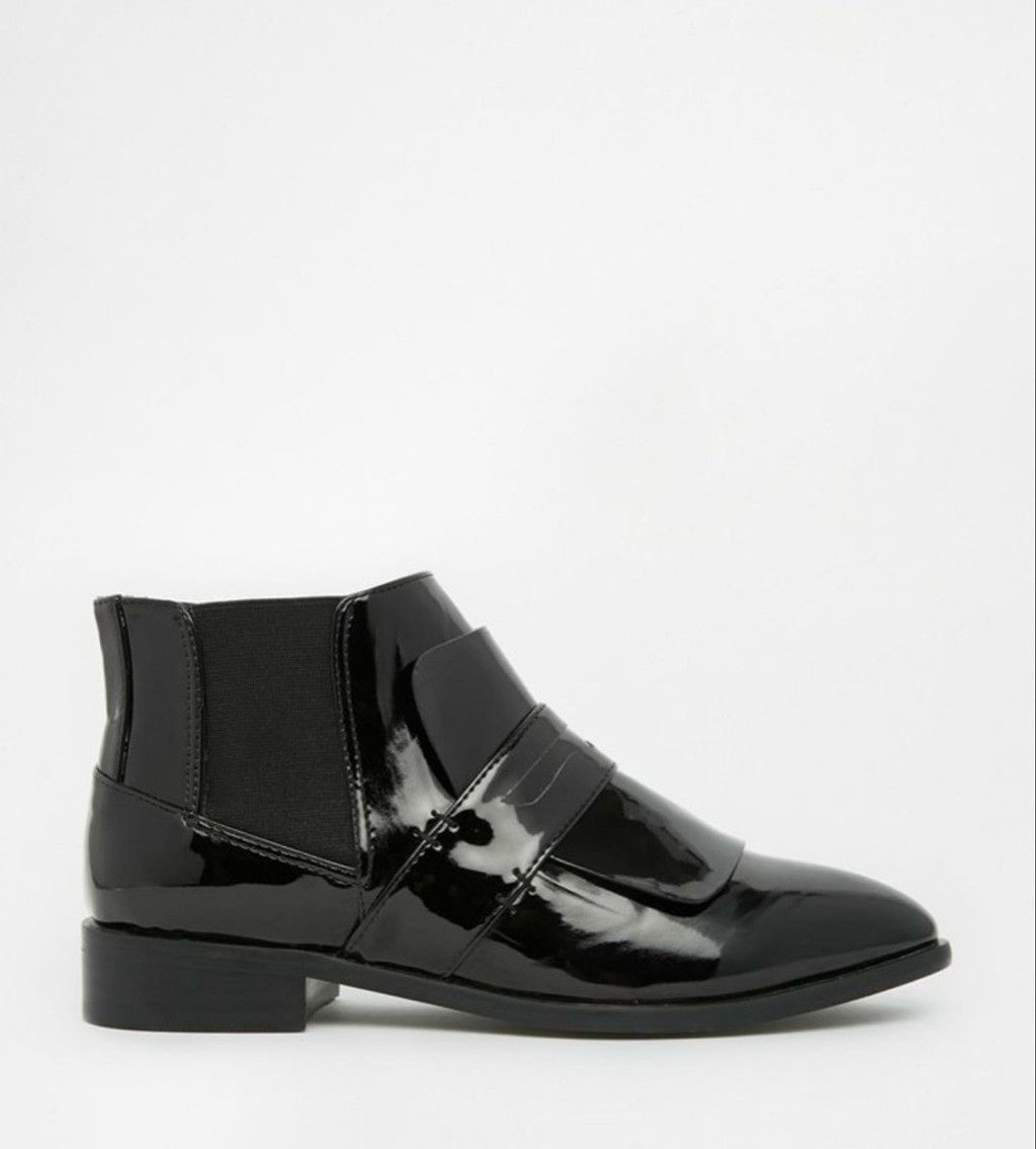 Asos Women's Unbranded Black Patent Ankle Boots & Booties Size 7 Size US 7 / IT 37 - 1 Thumbnail