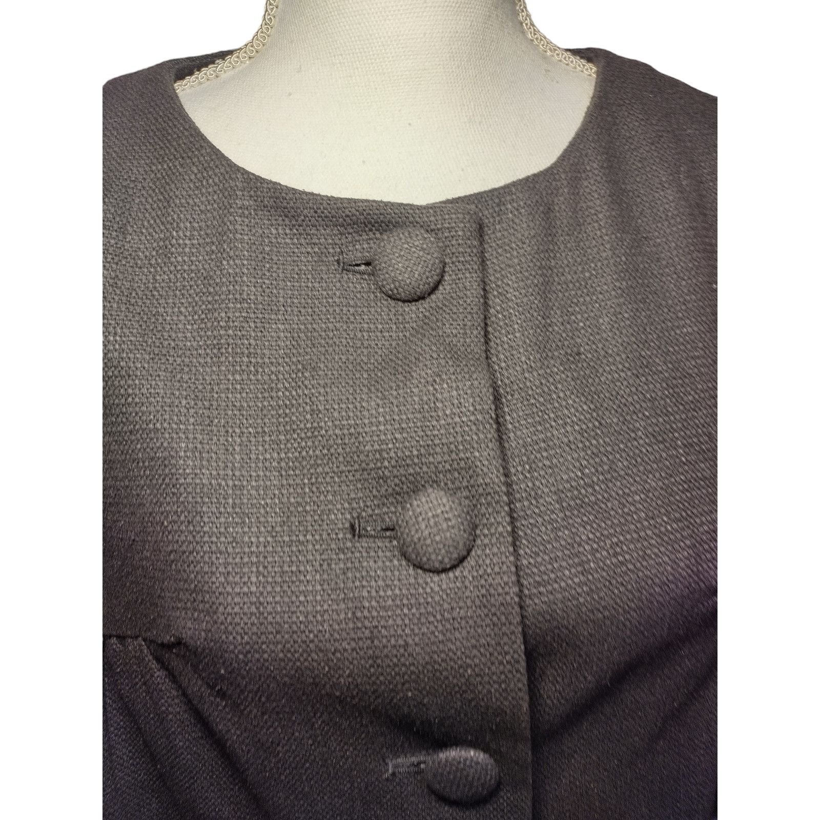 Orla Kiely Orla Kiely Womens Cropped Blazer Jacket 100% Gray Size 1 Size S / US 4 / IT 40 - 2 Thumbnail