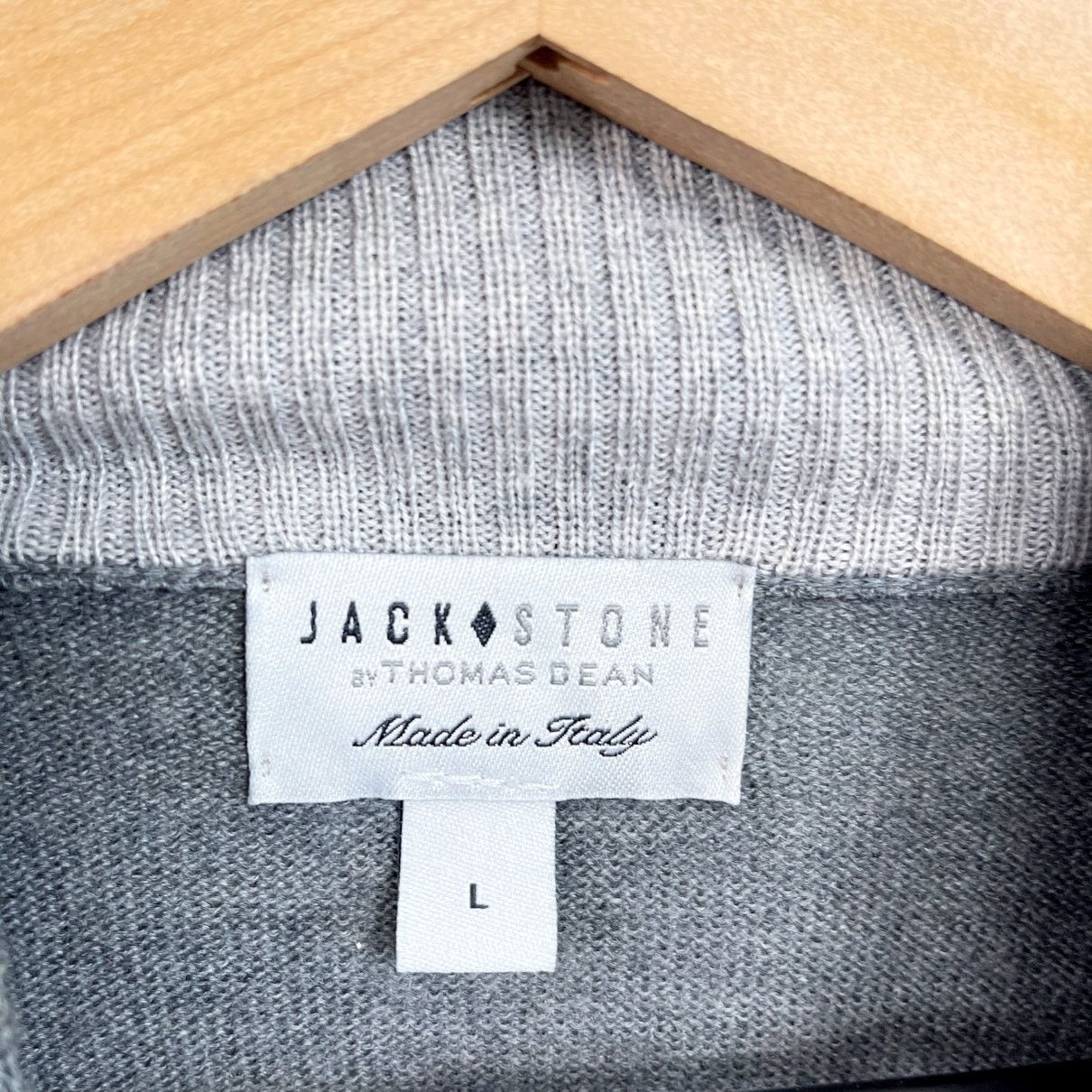 Thomas Dean Jack Stone Thomas Dean Extra Fine Merino Wool Sweater Mens L Size US L / EU 52-54 / 3 - 5 Thumbnail