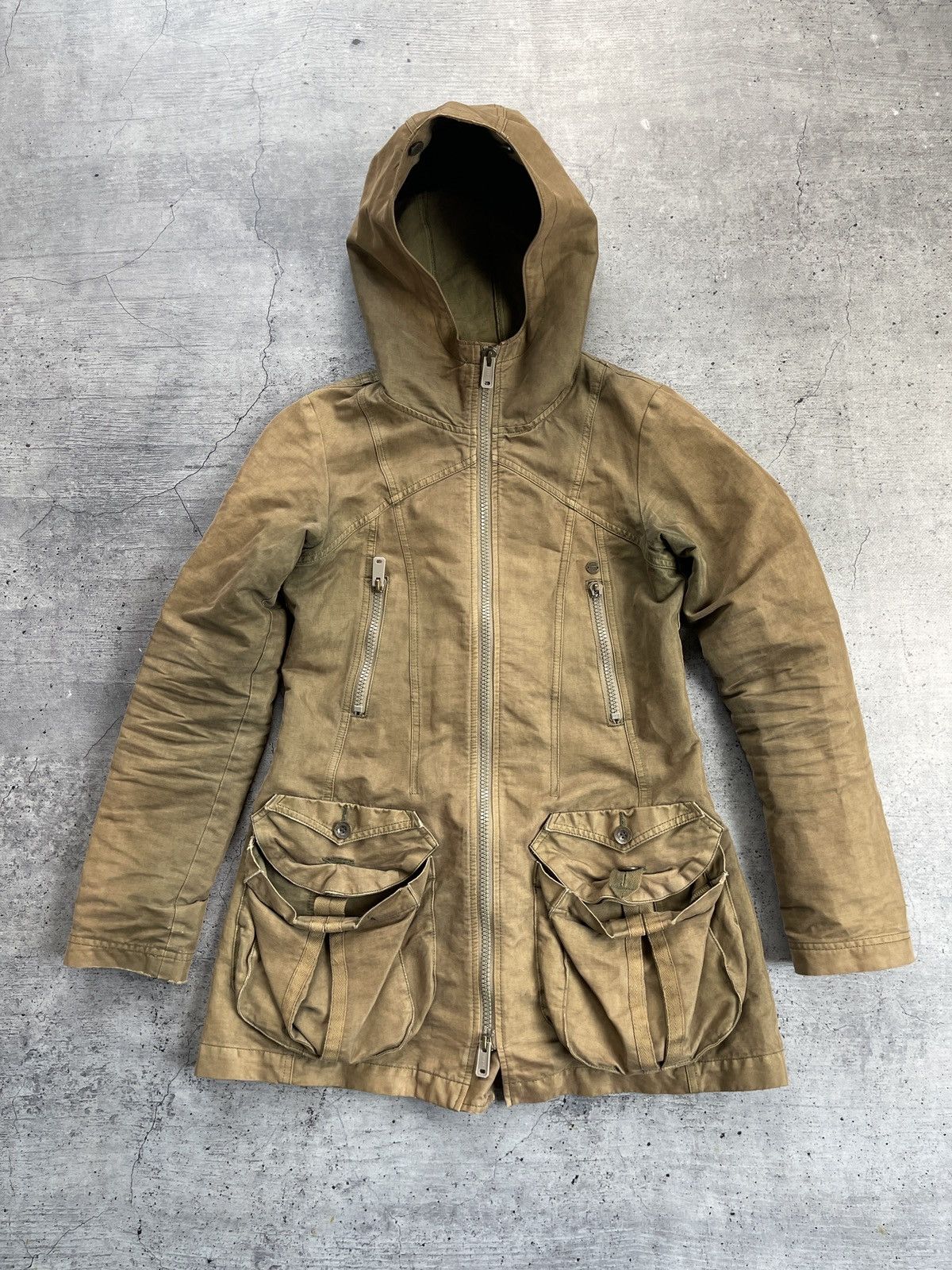 Diesel Women's DIESEL Fishtail Coat Jacket Archive Techwear Size M Size S / US 4 / IT 40 - 1 Thumbnail