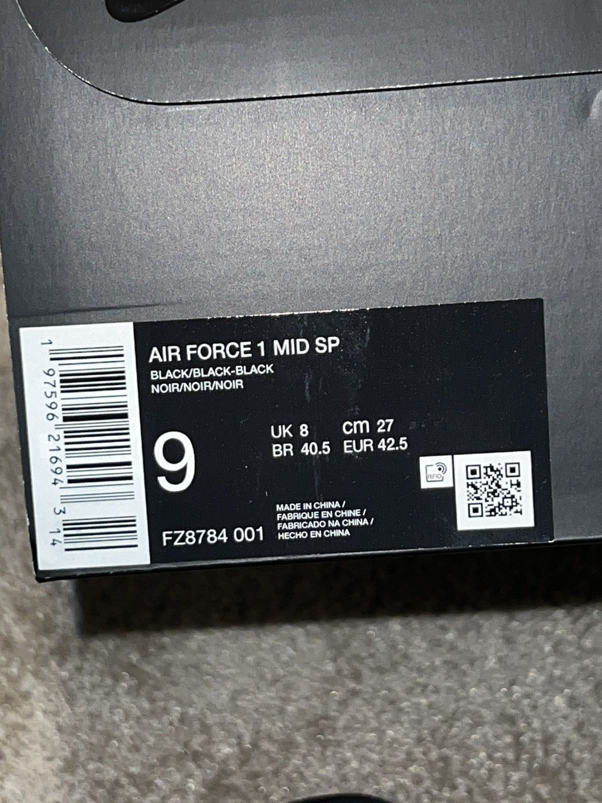 Nike × Supreme Air force 1 mid Supreme Size US 9 / EU 42 - 21 Thumbnail