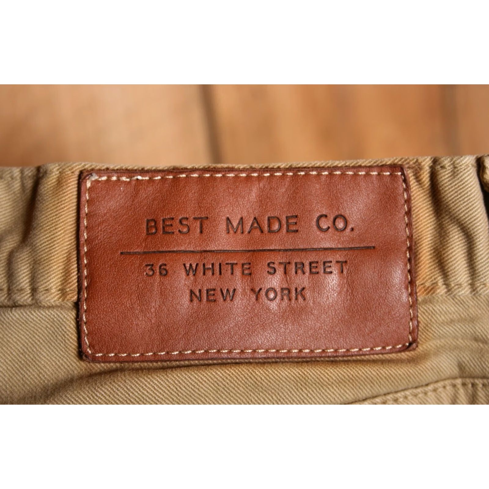Denime BEST MADE CO. Khaki Stretch Denim Jeans Straight Jeans | 30x31 | Men | Blue | Slim Fit | Zip Closure Size US 30 / EU 46 - 6 Thumbnail