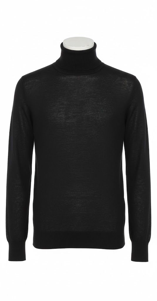 Saint Laurent Paris oc11z0126 795357 Turtle Neck Sweater in Black Size US L / EU 52-54 / 3 - 1 Thumbnail