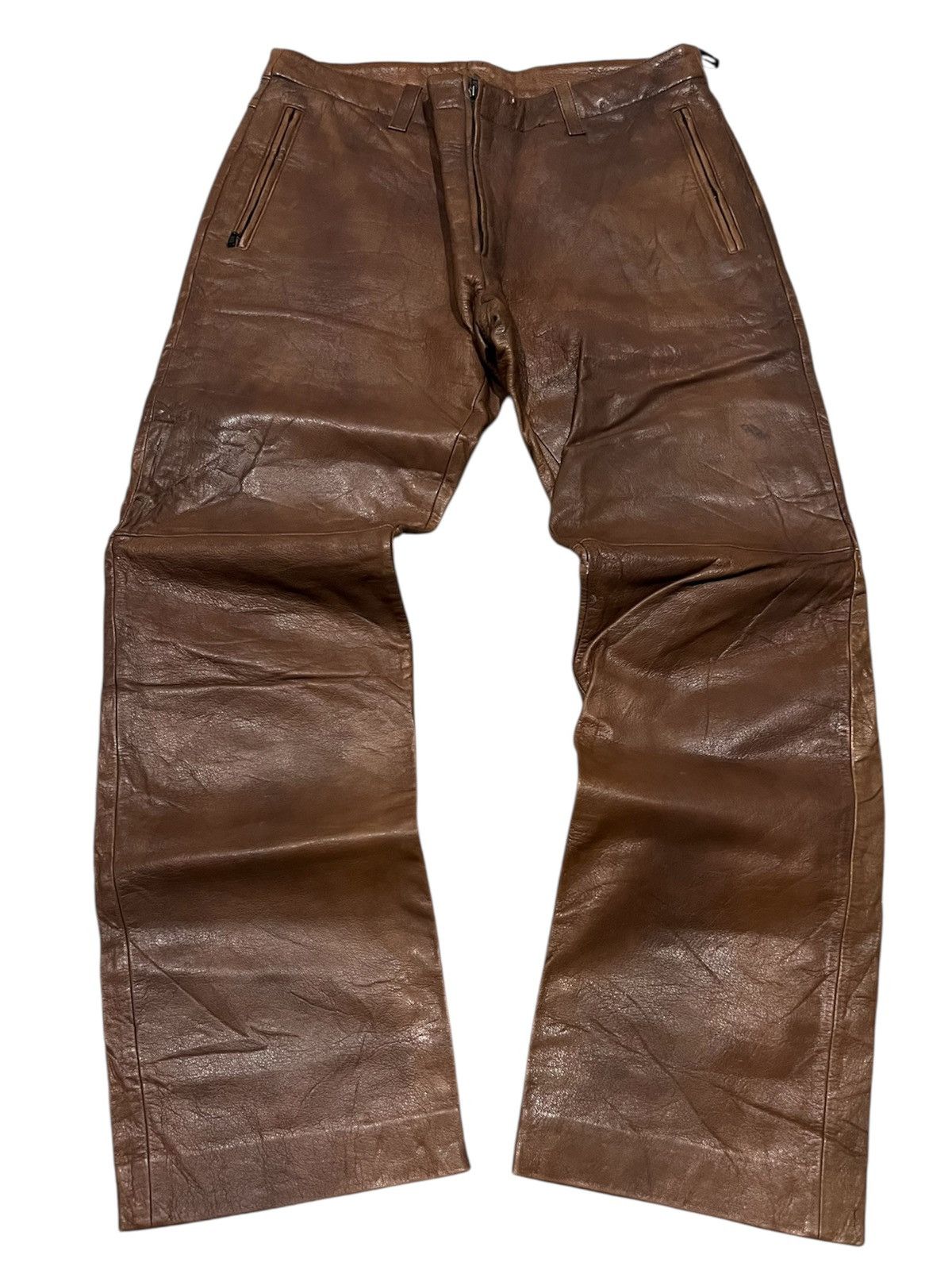 Japanese Brand Comme Ca Du Mode Men Sheepskin Leather Pants Size US 32 / EU 48 - 1 Thumbnail