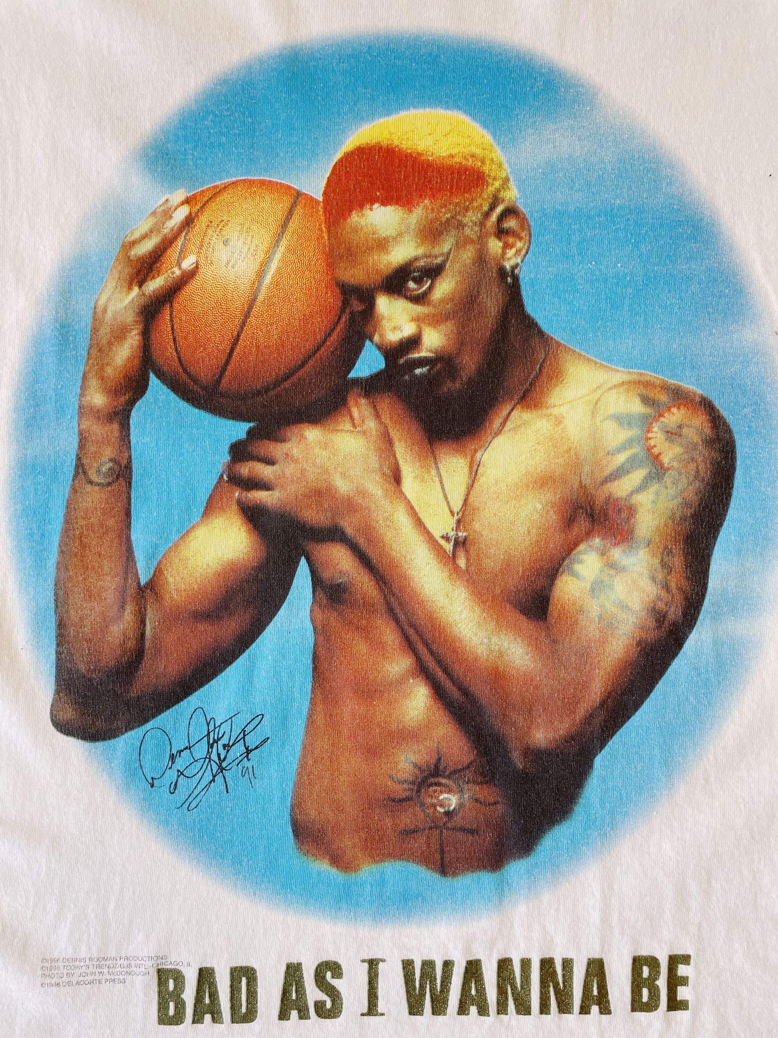 NBA × Vintage Vintage 1998 Dennis Rodman Bad as I Wanna Be T-shirt Size US M / EU 48-50 / 2 - 3 Thumbnail