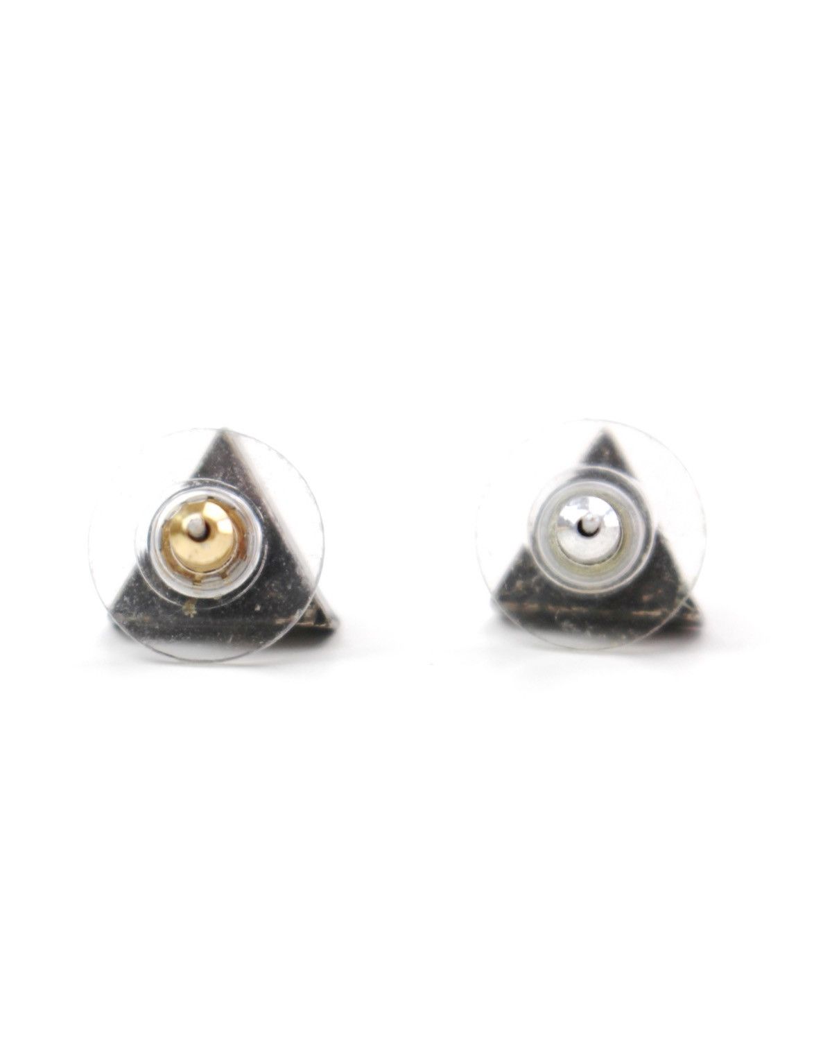 Guess 2000S GUESS TRIANGLE PYRAMID LOGO STUD CRYSTAL EARRINGS Size ONE SIZE - 2 Thumbnail