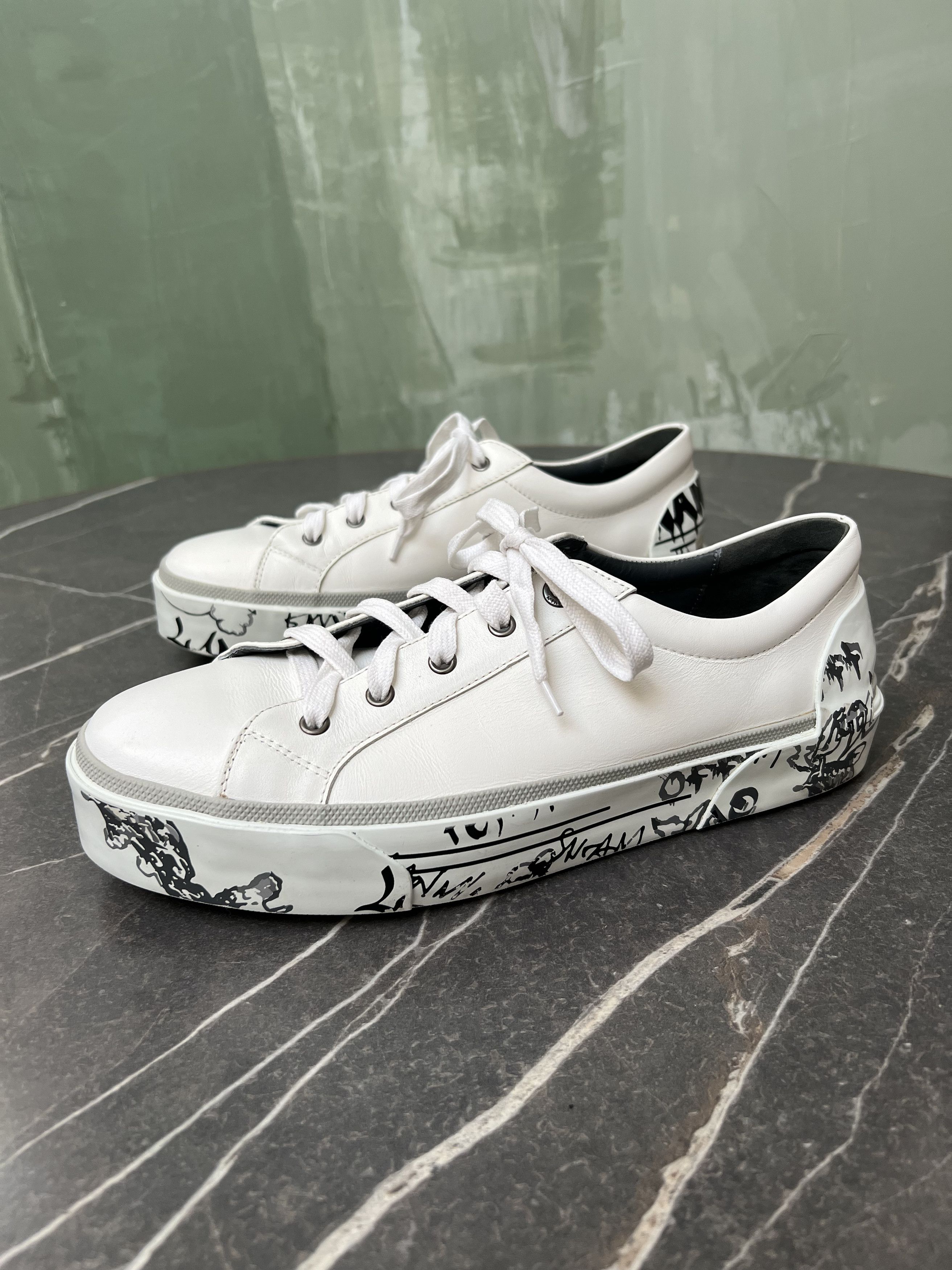 Lanvin Lanvin Leather Graffiti-Sole Derby Sneaker Size US 9 / EU 42 - 1 Thumbnail