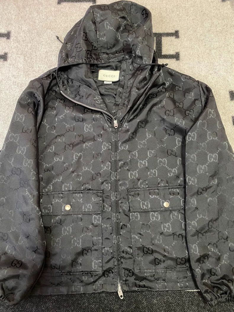 Gucci Gucci Spring and Autumn Black Polyester/Nylon Jacket Old Fl Size US S / EU 44-46 / 1 - 1 Thumbnail