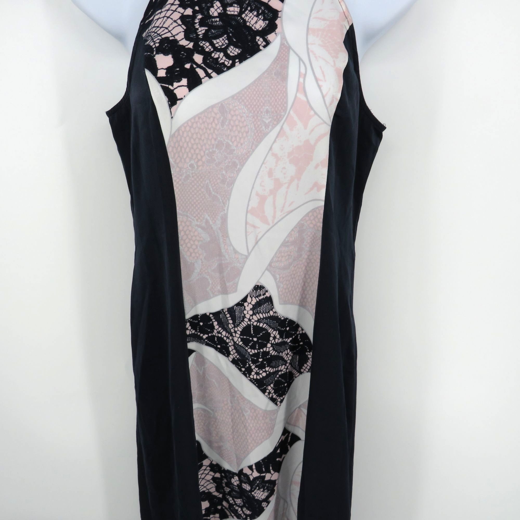 Bar III Bar III Women's Sleeveless Maxi Dress Blue & Pink Lace Patte Size XS / US 0-2 / IT 36-38 - 5 Thumbnail