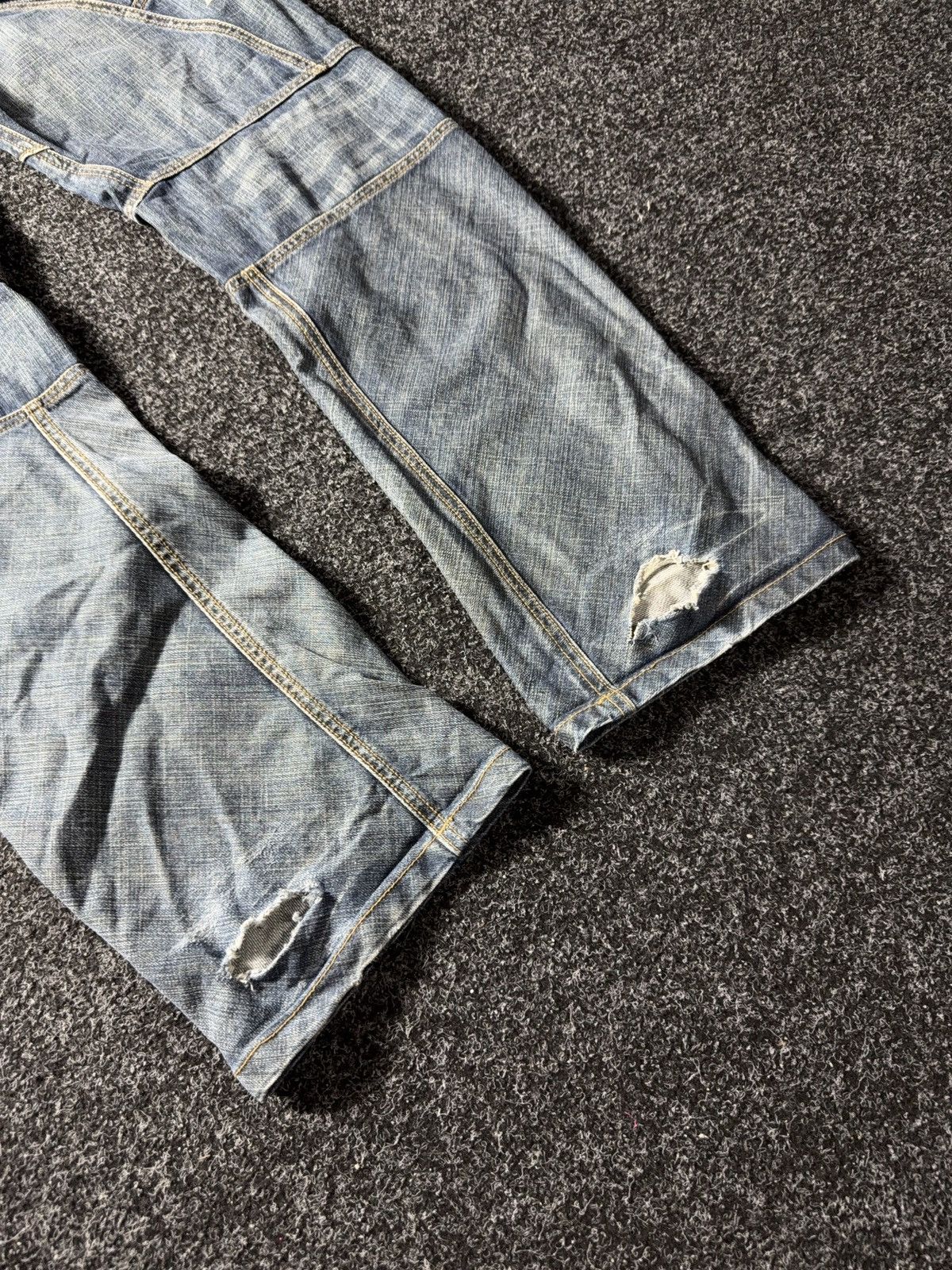 If Six Was Nine × Vintage Vintage 90s Avant Garde baggy denim pants y2k style Size US 34 / EU 50 - 11 Thumbnail