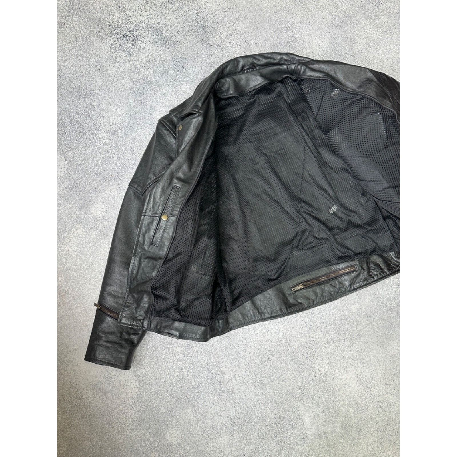 Genuine Leather VTG Genuine Leather Biker Motorcycle Heavy Jacket 90s Size US M / EU 48-50 / 2 - 5 Thumbnail