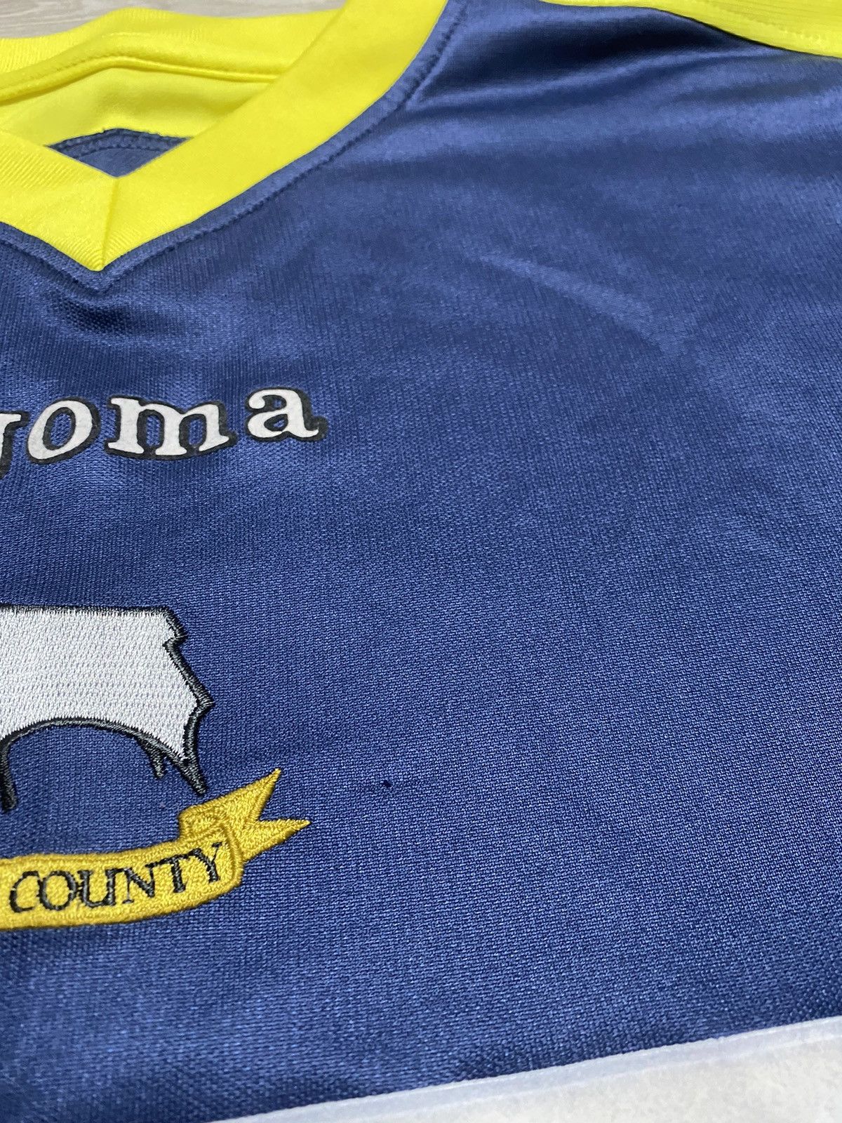 Joma Joma Derby County 2006/2007 Away Football Shirt Blue Yellow Size US XXL / EU 58 / 5 - 5 Thumbnail
