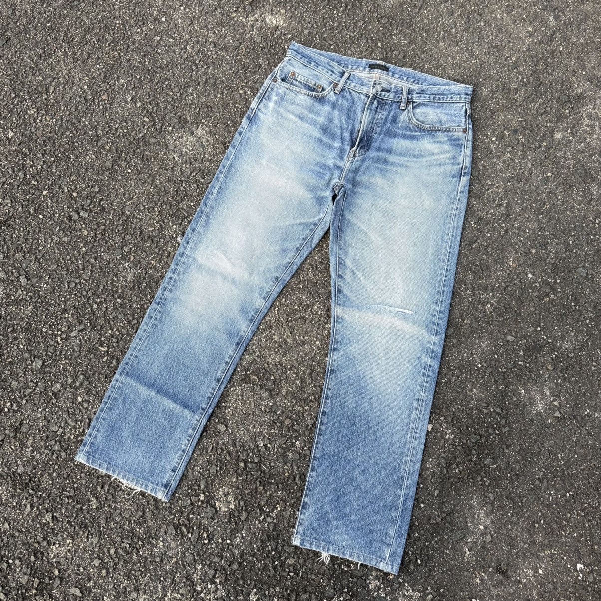 Japanese Brand VINTAGE JAPANESE STRAIGHT FADED DENIM JEAN PANTS Size US 33 - 1 Thumbnail