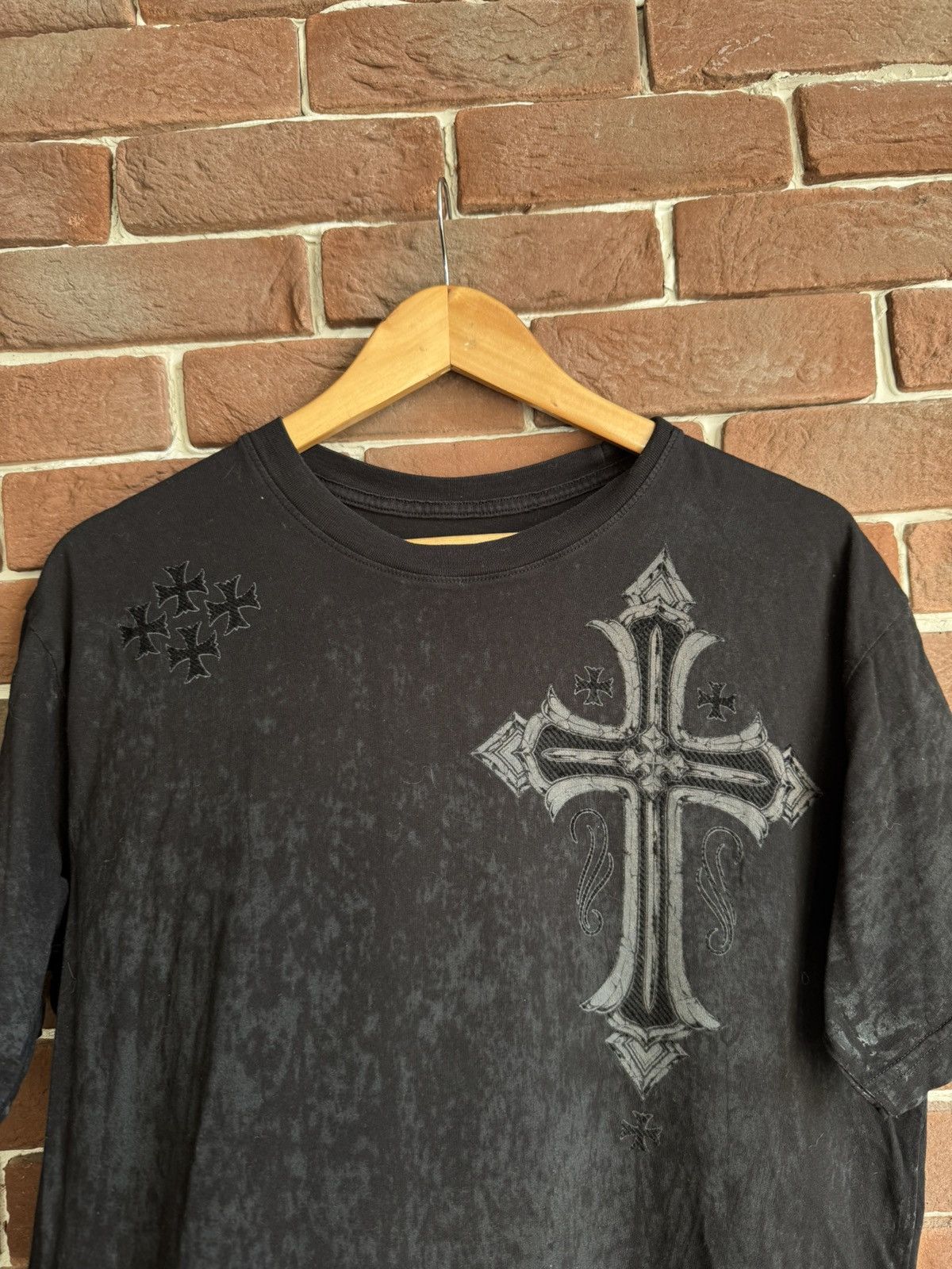 Affliction Rare Affliction Eagle Skull Cross USA OVP Tee like chrome Size US L / EU 52-54 / 3 - 4 Thumbnail