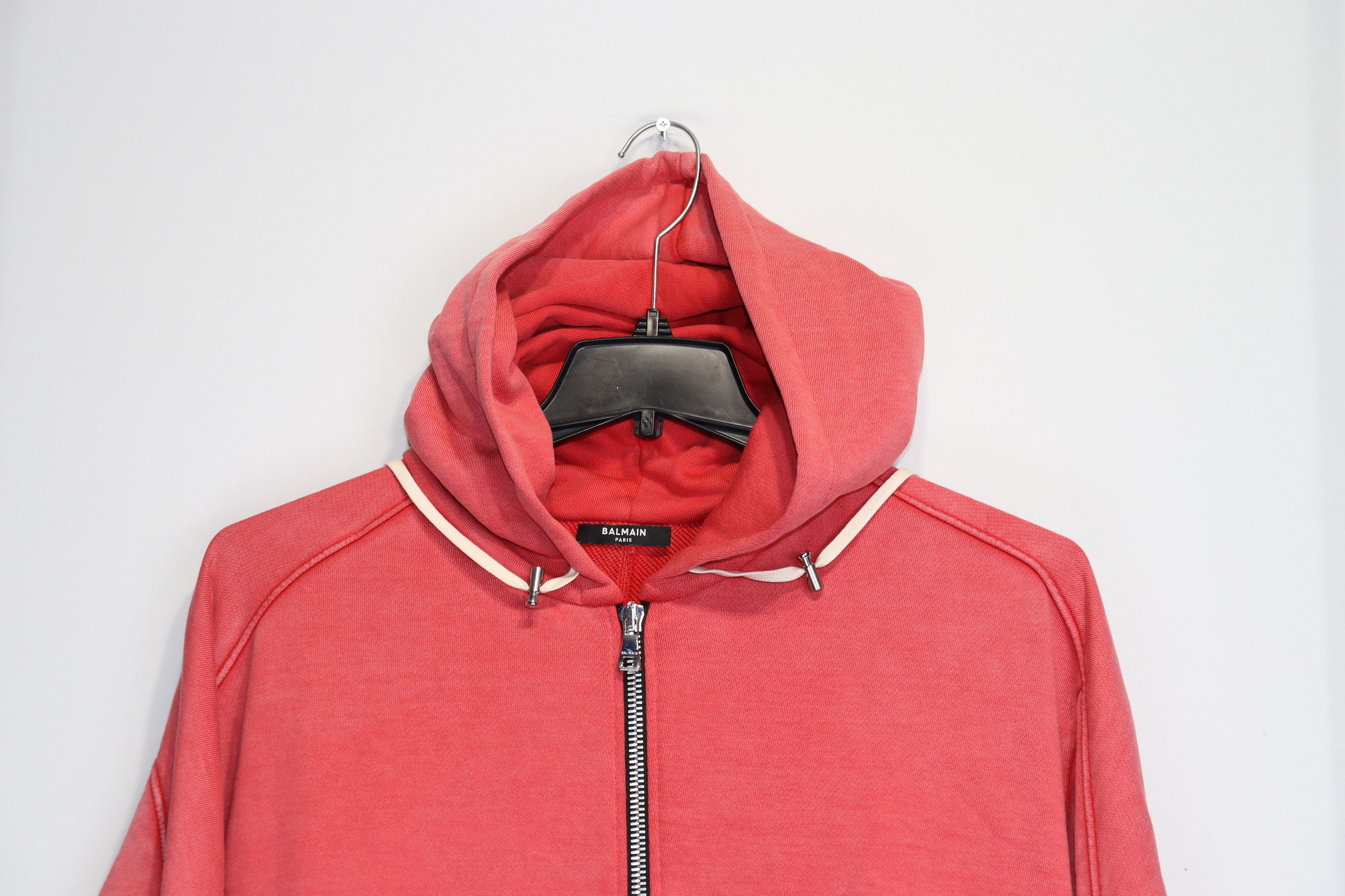 Balmain o1rshd1 Zipper Hoodie in Pink Size US M / EU 48-50 / 2 - 3 Thumbnail