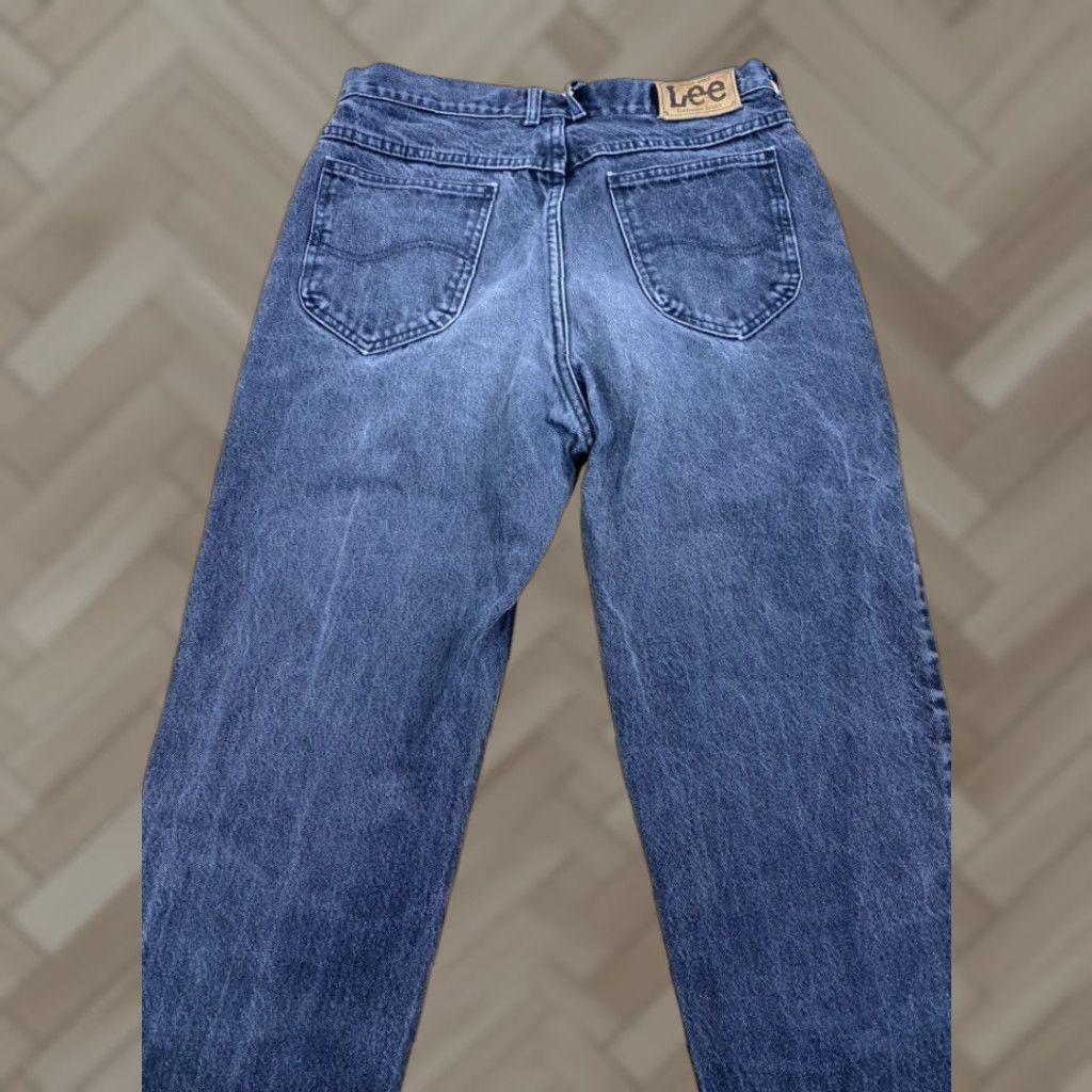 Lee VINTAGE Lee Jeans Mens 33 Workwear Dark Stone Wash Denim Distress 2953 Size US 33 - 1 Thumbnail