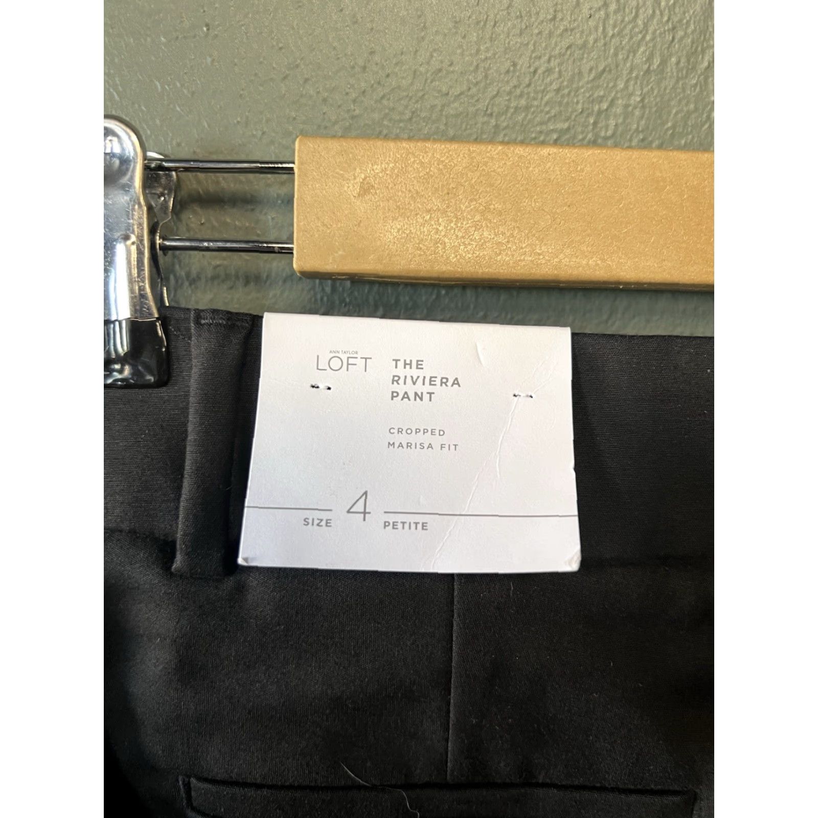 Loft LOFT Slim Pants Black Crop Dress Pants Size 4 Petites The Riviera Marisa Fit Womens Size 27" / US 4 / IT 40 - 3 Thumbnail