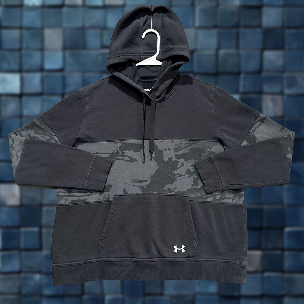Under Armour Under Armour Hoodie Mens Large Gray Camo Color Block Faded Drawstring Sweatshirt Size US L / EU 52-54 / 3 - 1 Thumbnail